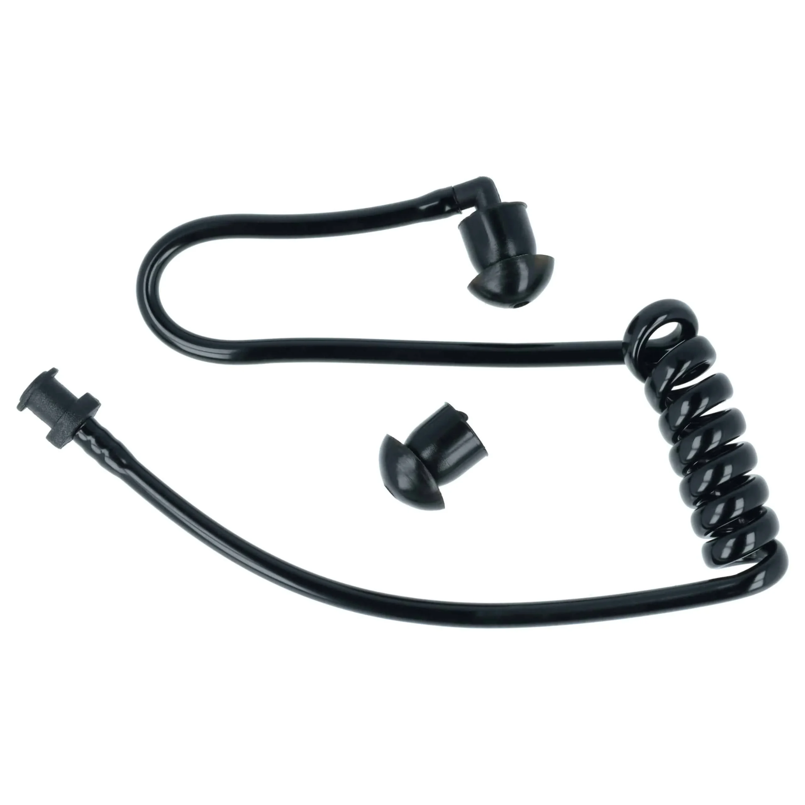 Tube acoustique pour écouteurs - avec 2x embout intra auriculaire, transparent, noir
