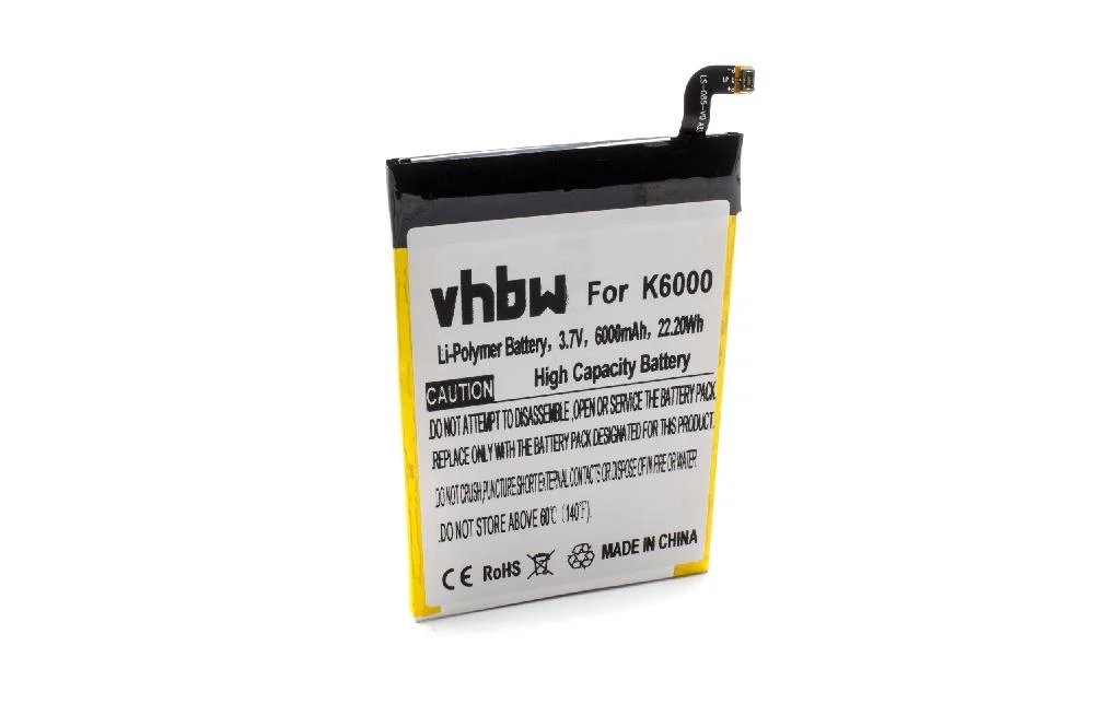 Batterie remplace Oukitel OK1703S2205960 téléphone portable Oukitel - 6080mAh 3,7V Li-polymère