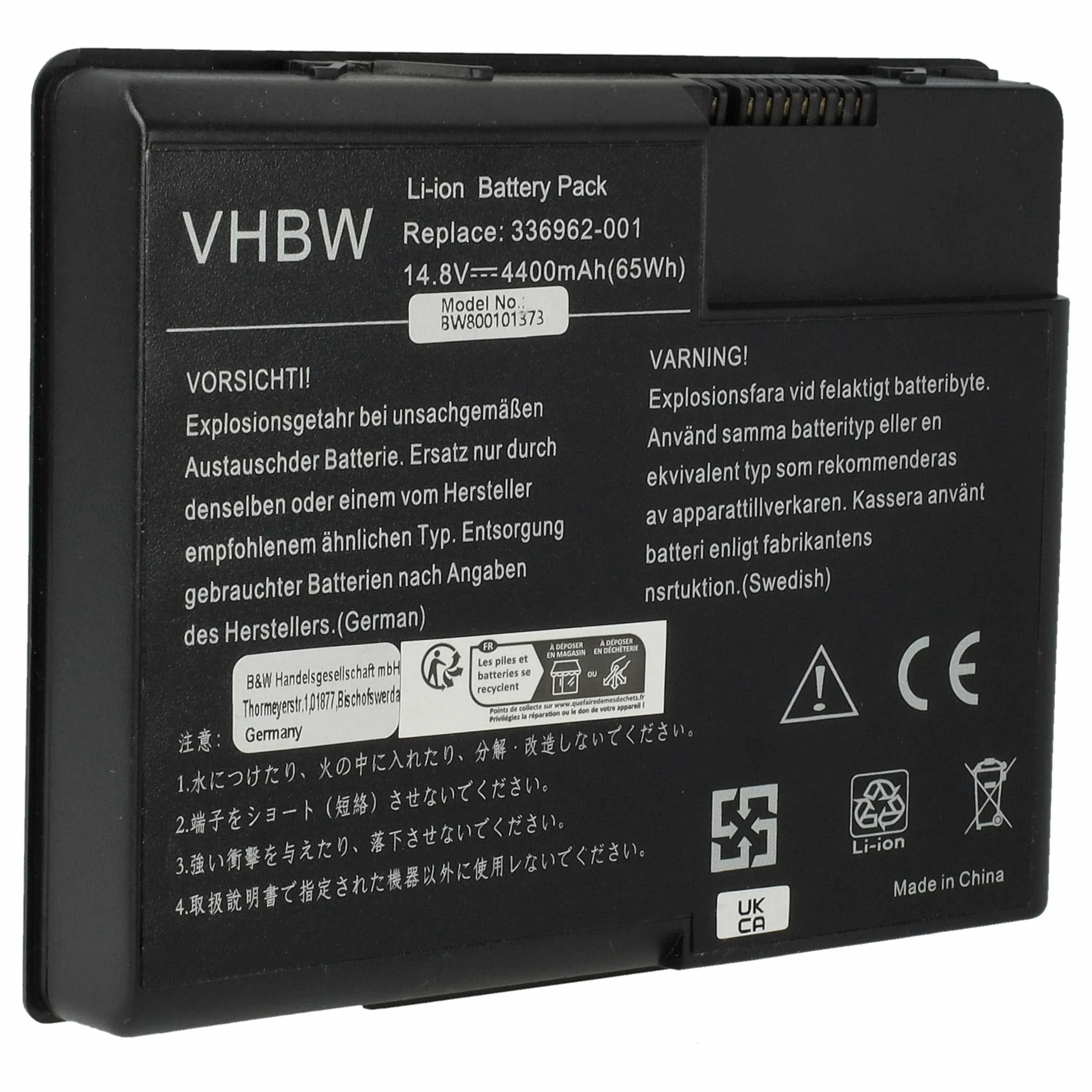 Batterie remplace HP 337607-002, 337607-001, 336962-001 pour ordinateur portable HP- 4400mAh 14,8V Li-ion