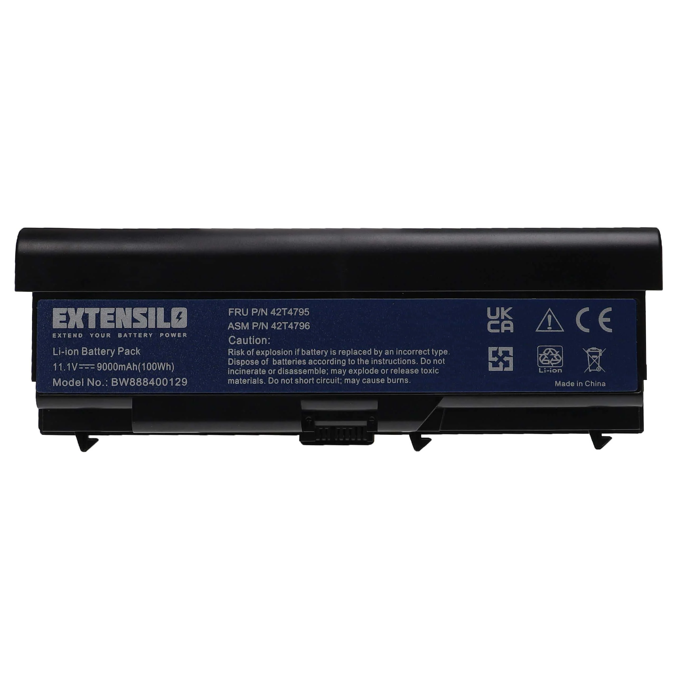 Batterie remplace Lenovo 42T4709, 42T4708, 42T4235 pour ordinateur portable Lenovo- 9000mAh 11,1V Li-ion