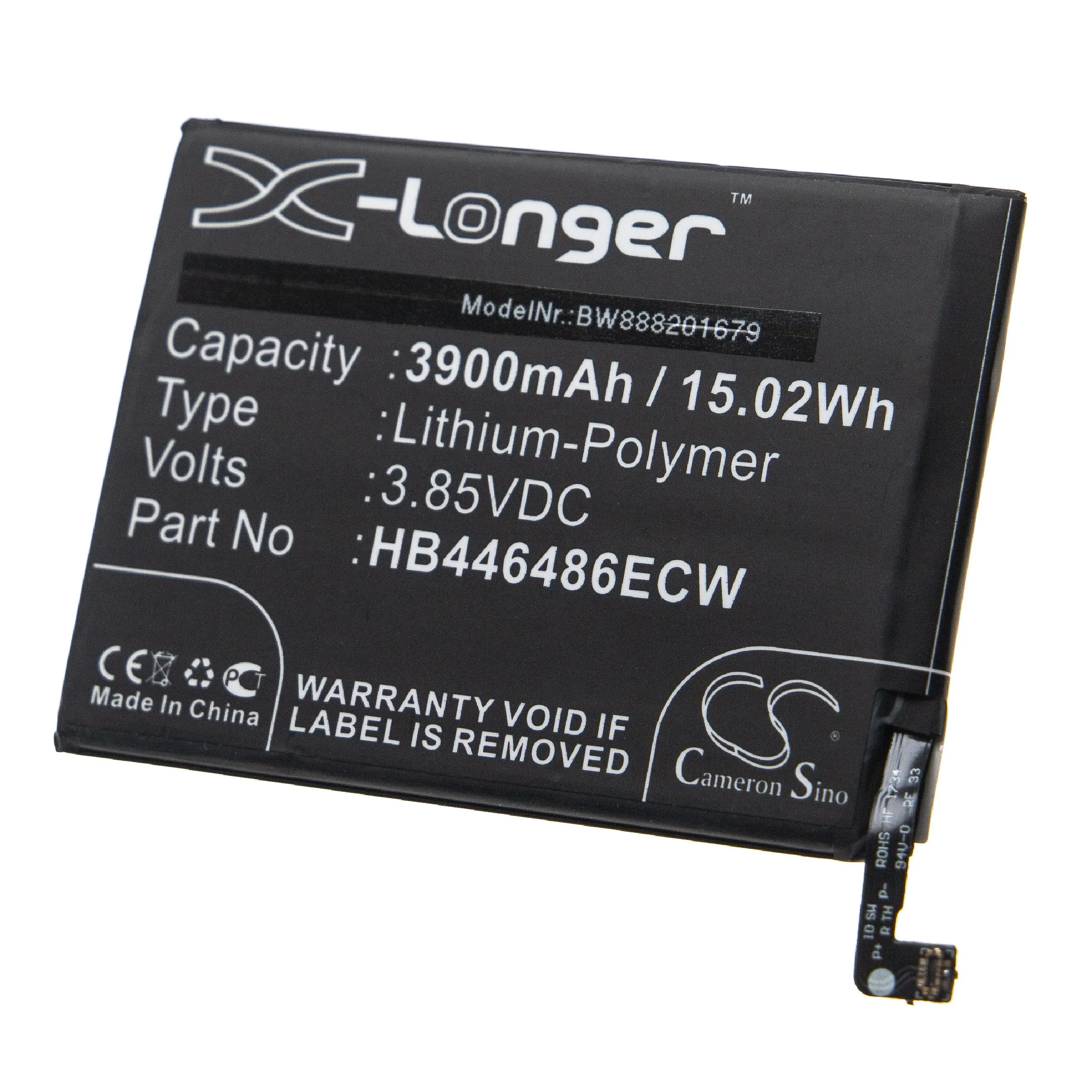 Batterie remplace Huawei HB446486ECW téléphone portable Huawei - 3900mAh 3,85V Li-polymère
