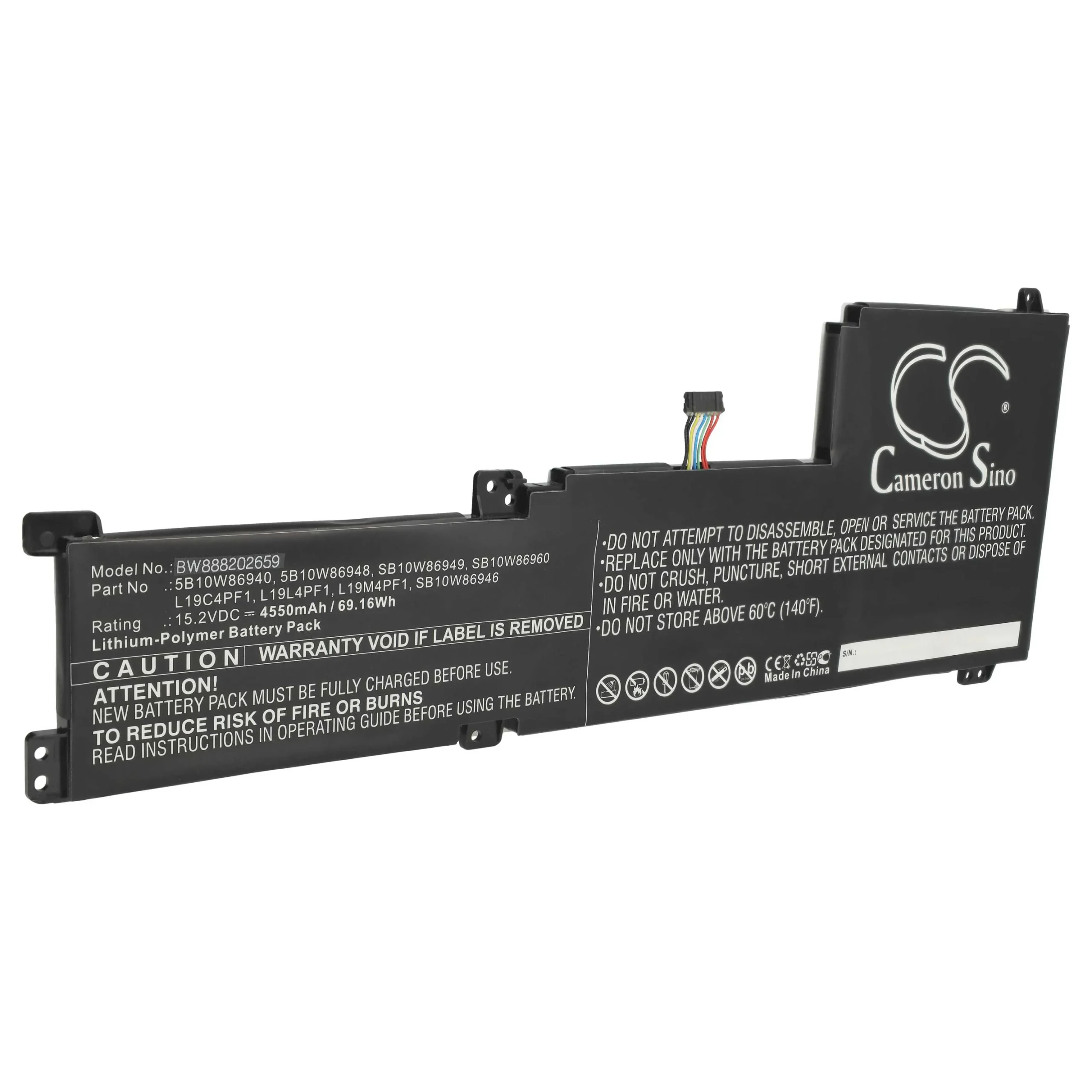 Batterie remplace Lenovo 5B10W86948, 5B10W86940 pour ordinateur portable Lenovo- 4550mAh 15,2V Li-polymère