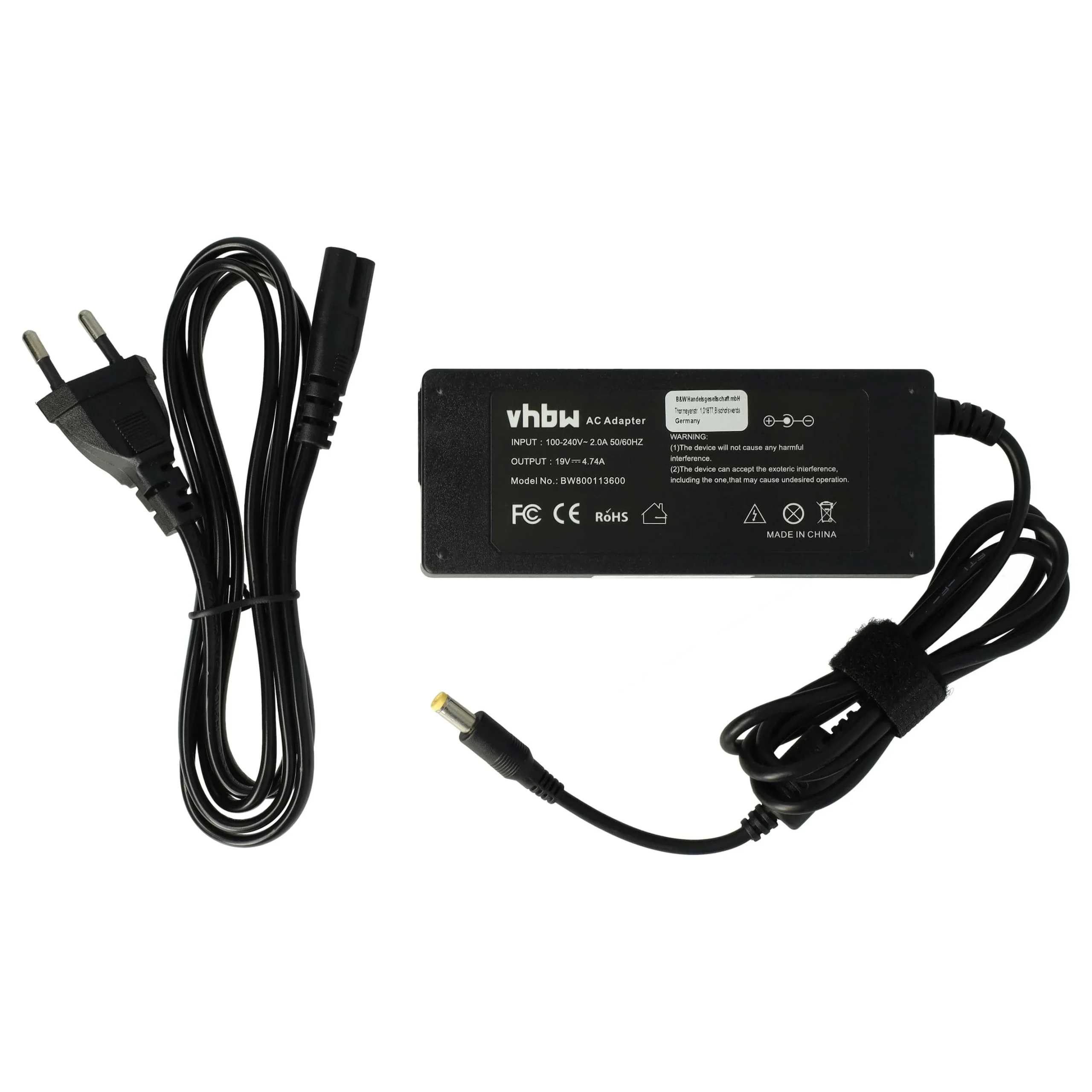 Alimentation remplace Acer 91.42S28.002, 91.41Q28.002 pour ordinateur portable Toshiba - 200 cm, 90 W