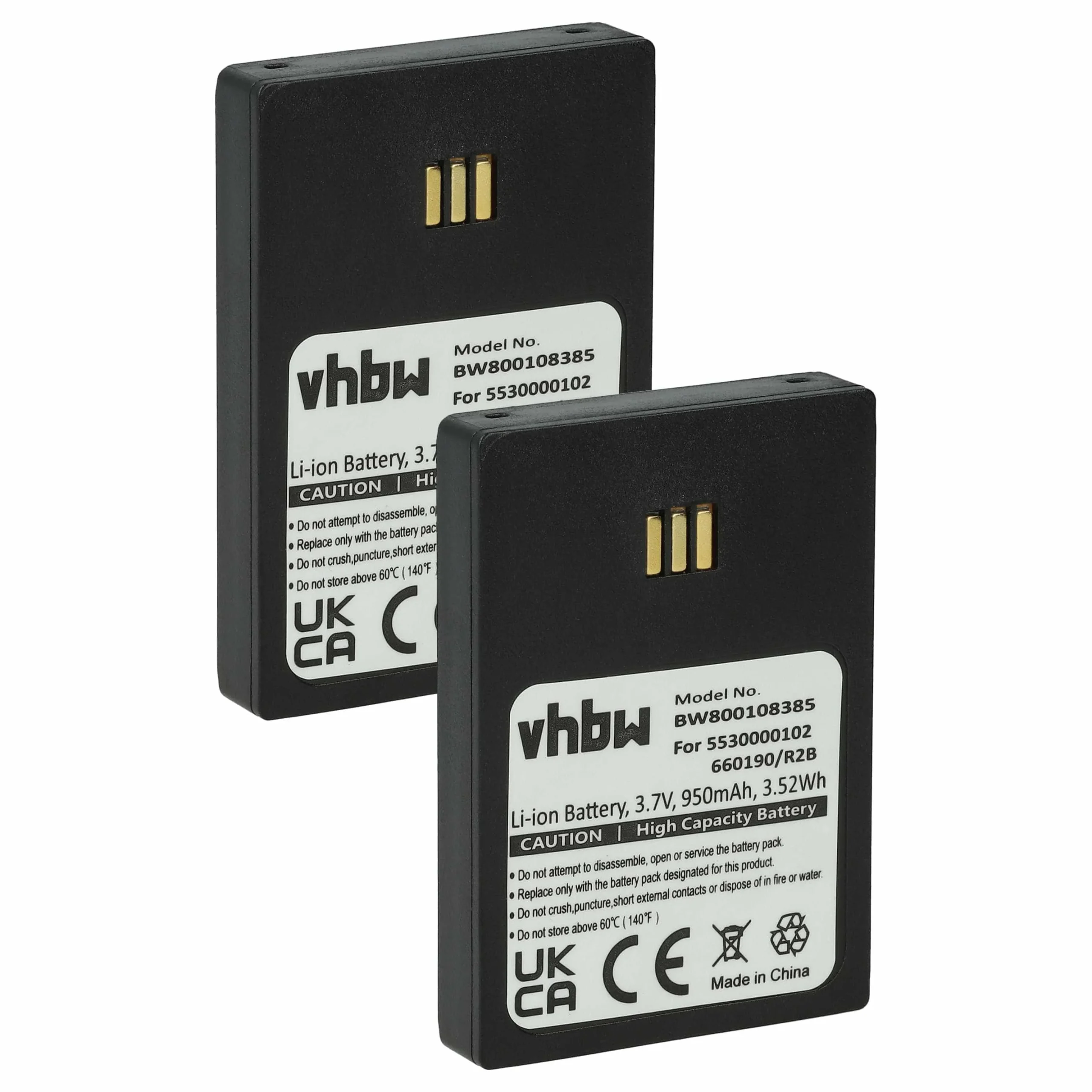 2x Batteries remplace Alcatel 3BN78404AA pour téléphone Ericsson - 950mAh 3,7V Li-ion