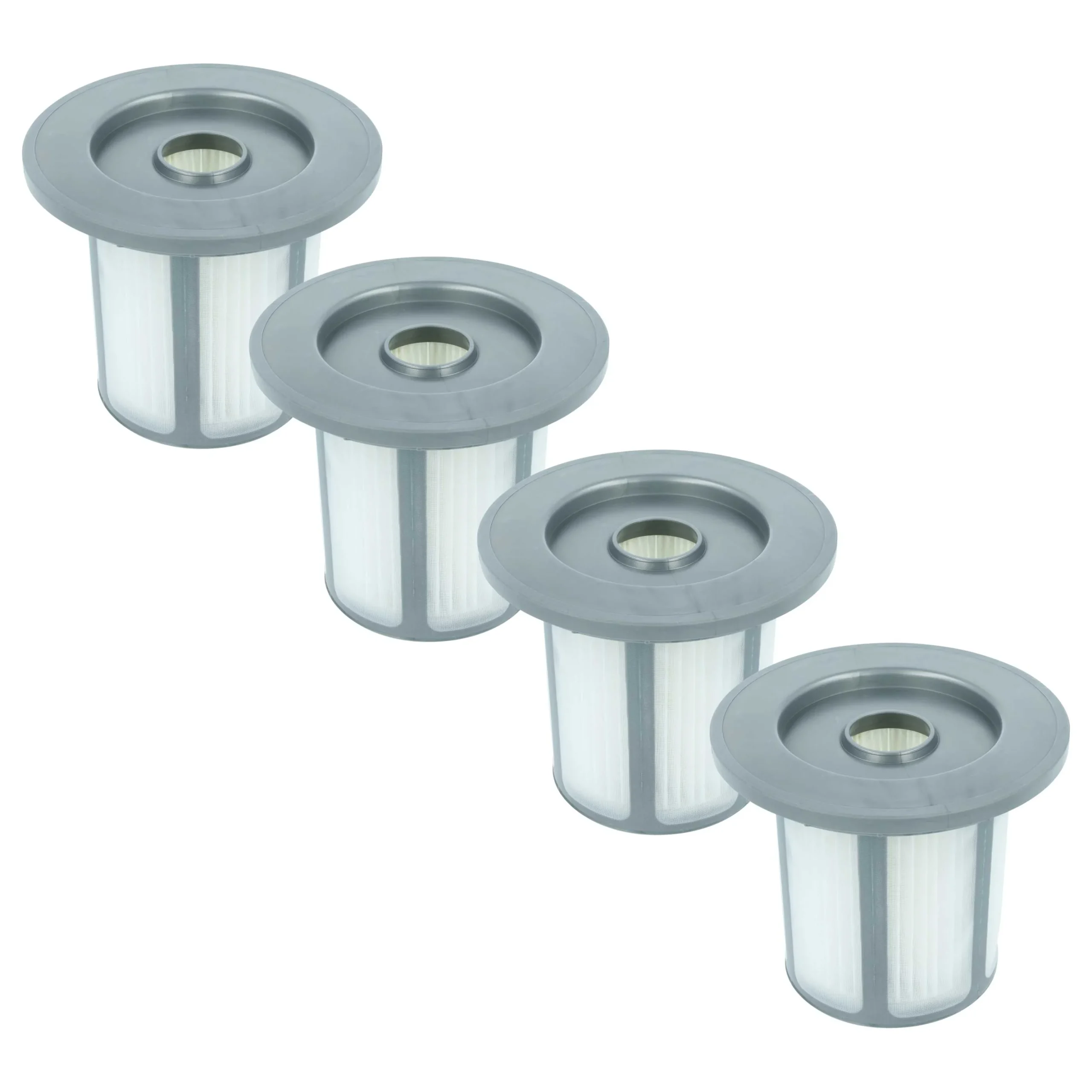 4x Filtre remplace Bosch 12033215 pour aspirateur - Cartouche Filtre, blanc / gris