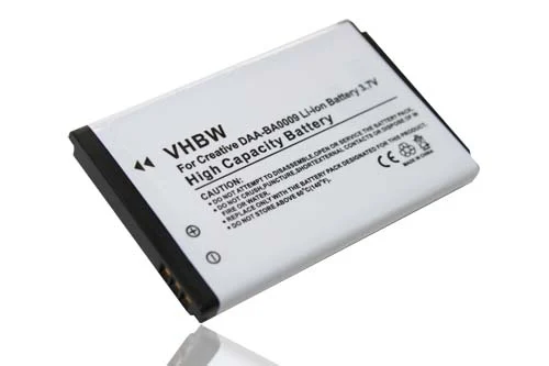 Batterie remplace Creative BA20203R79909, DAA-BA0009 pour lecteur MP3 Creative - 830mAh 3,7V Li-ion
