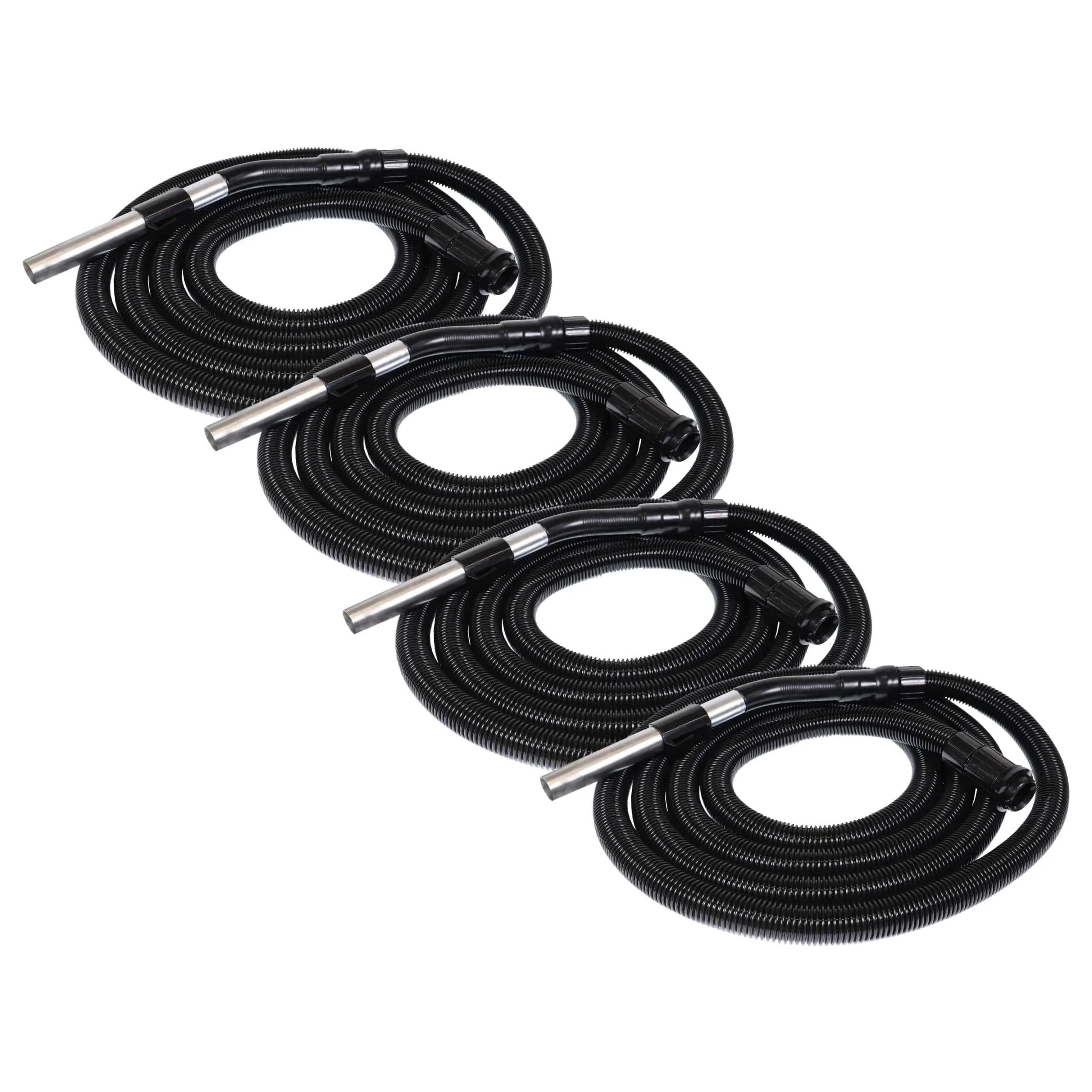 4x Tuyau flexible remplace Nilfisk 140 2782 000 pour aspirateur Lux - avec poignée, 5m, ⌀ 32mm