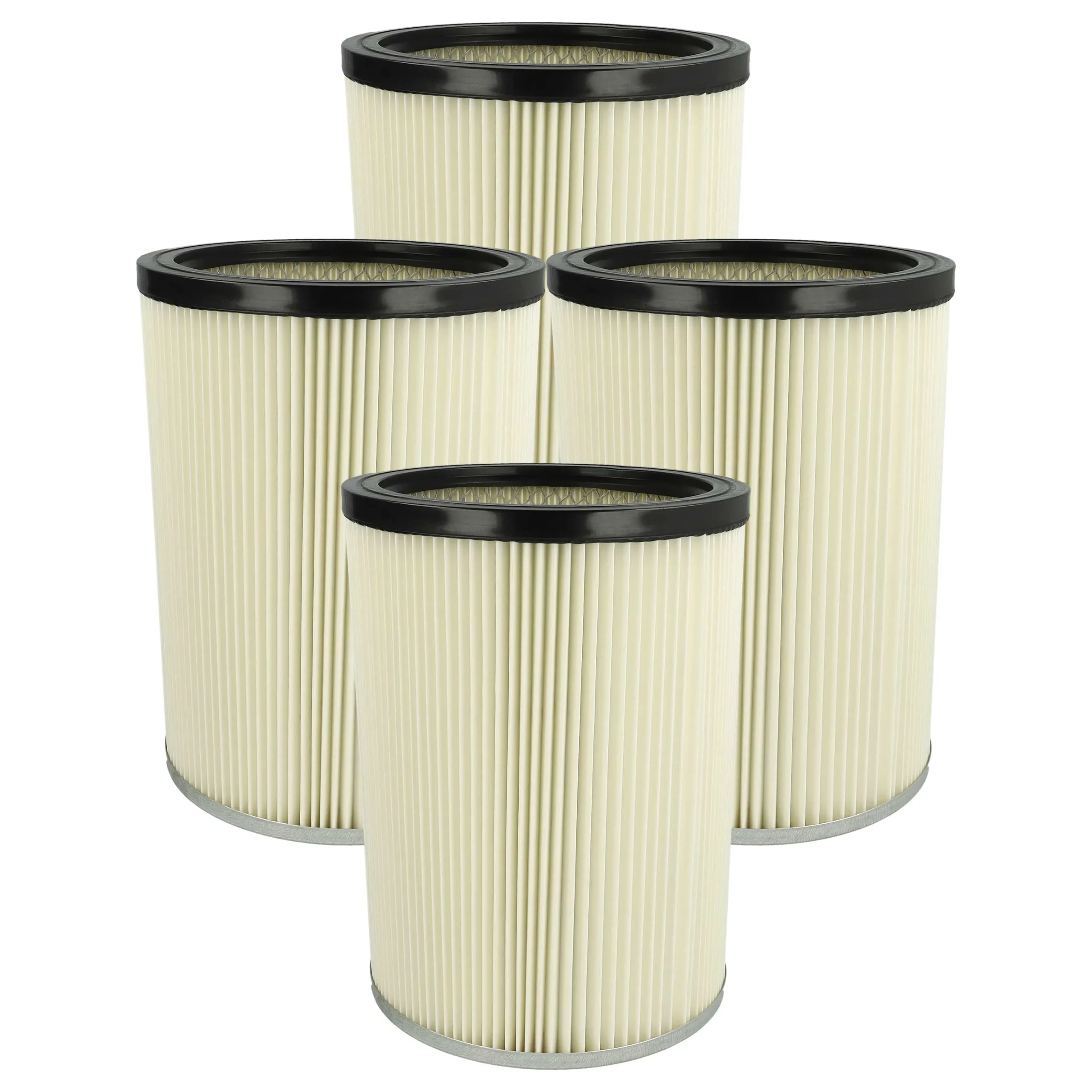 4x Filtre remplace Kärcher 6.904-325.0, 6.904-048.0 pour aspirateur Kärcher - Cartouche Filtre M, blanc