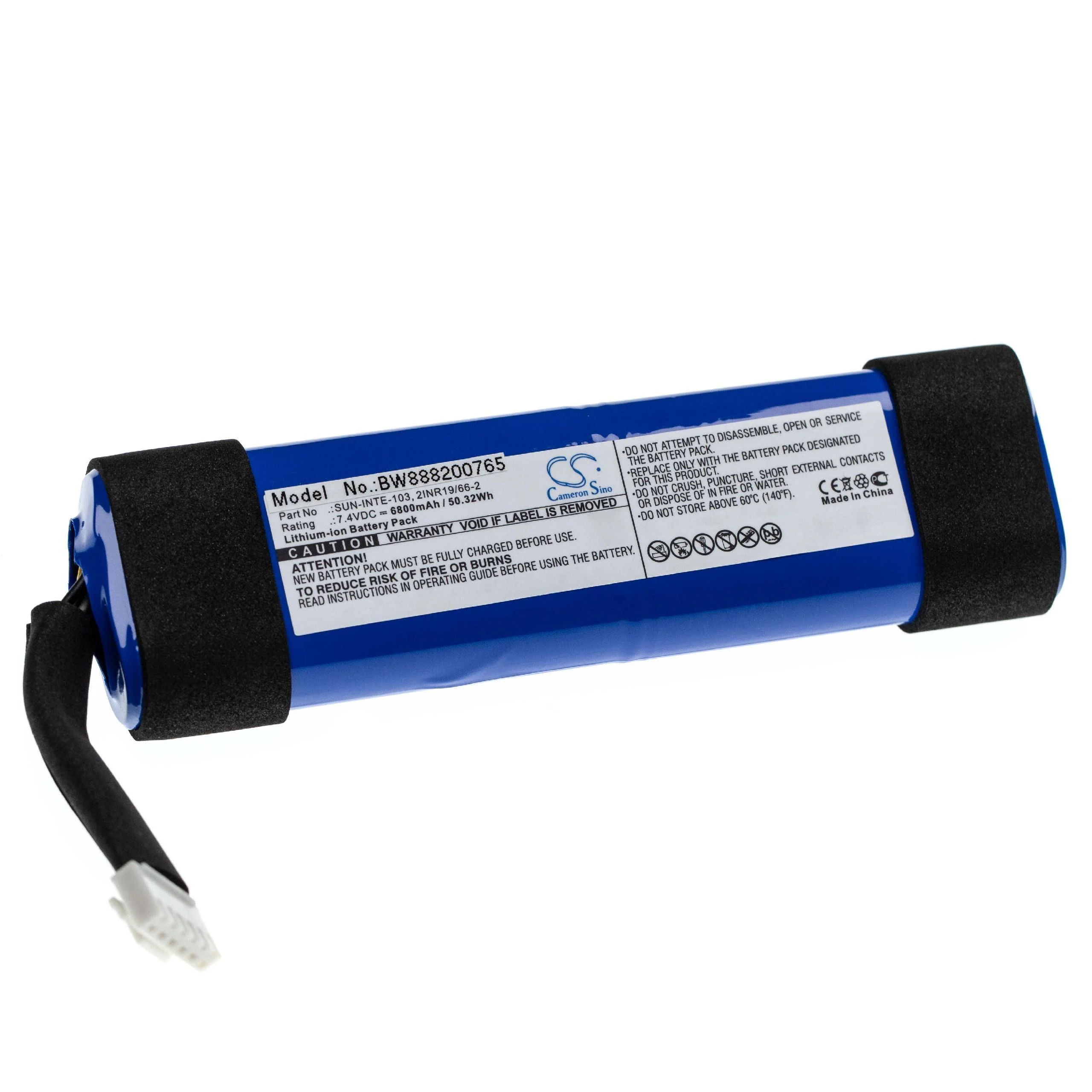 Batterie remplace JBL 2INR19/66-2, SUN-INTE-103 enceinte JBL - 6800mAh 7,4V Li-ion