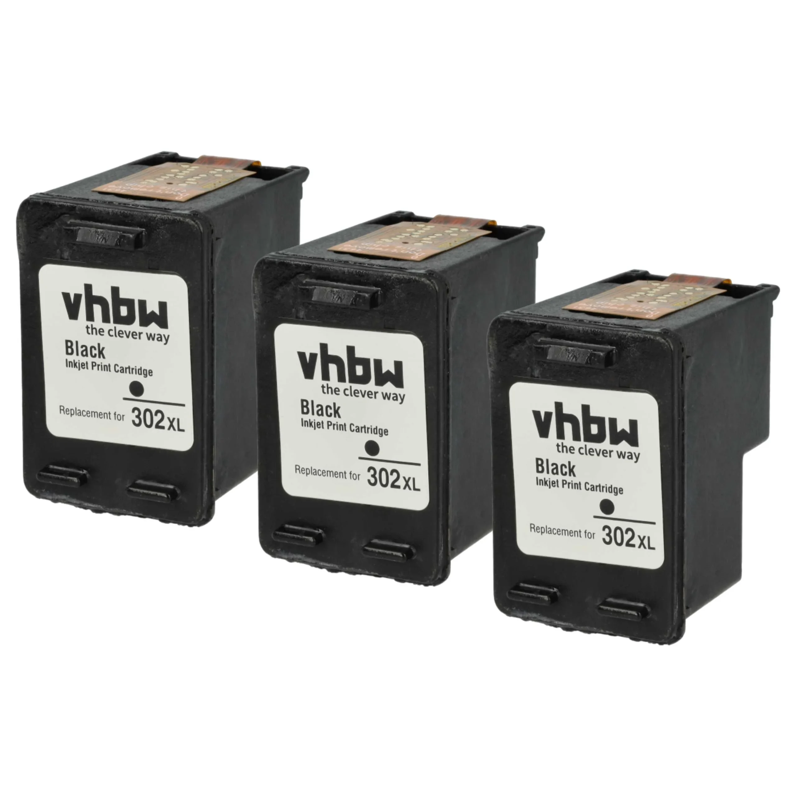 3x Cartouche remplace HP 302 XL pour imprimante HP - noir remanufacturée 15ml
