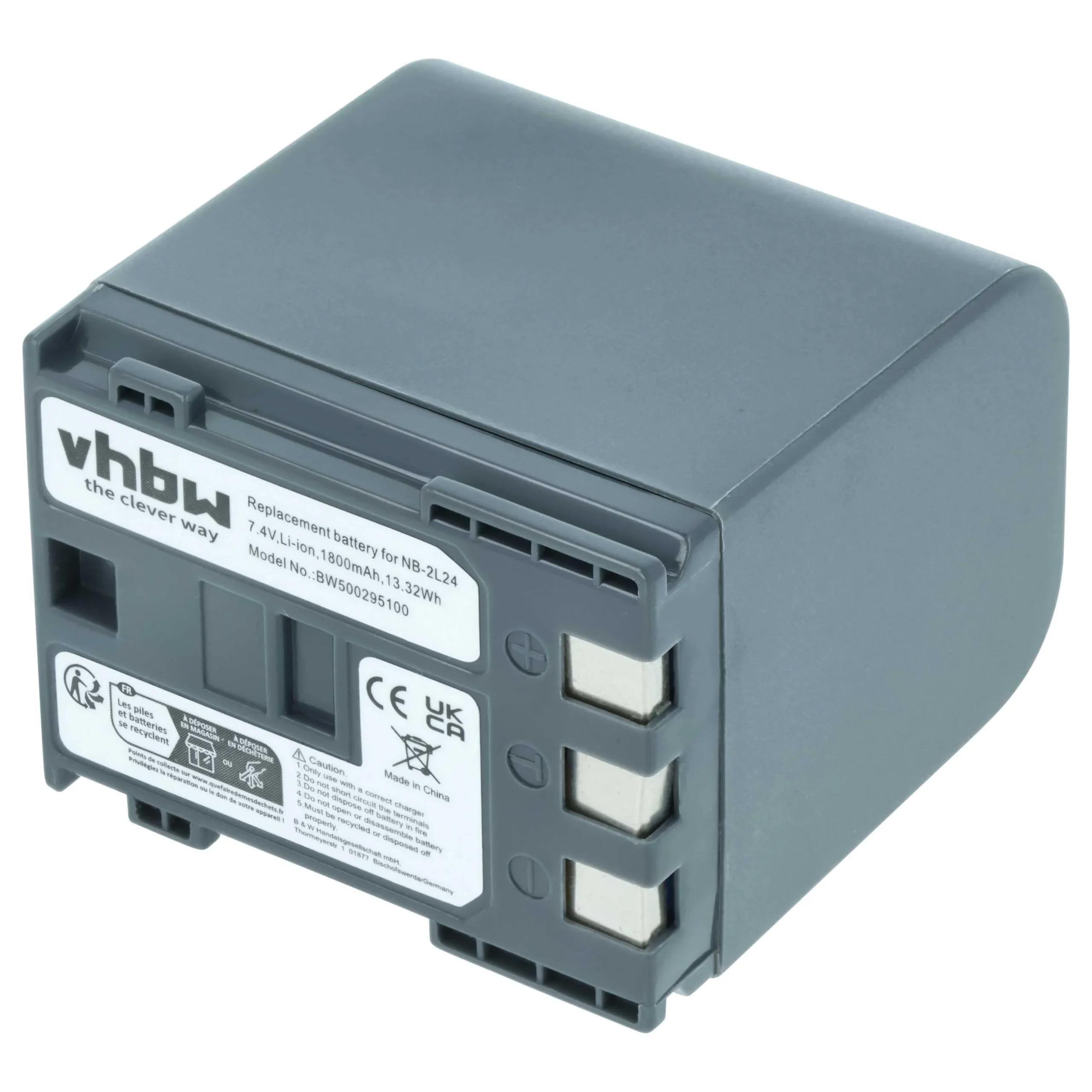 Batterie remplace Canon BP-2L5, BP-2L12, BP-2L13, BP-2L18, BP-2L14 pour caméscope Canon- 1800mAh 7,2V Li-ion