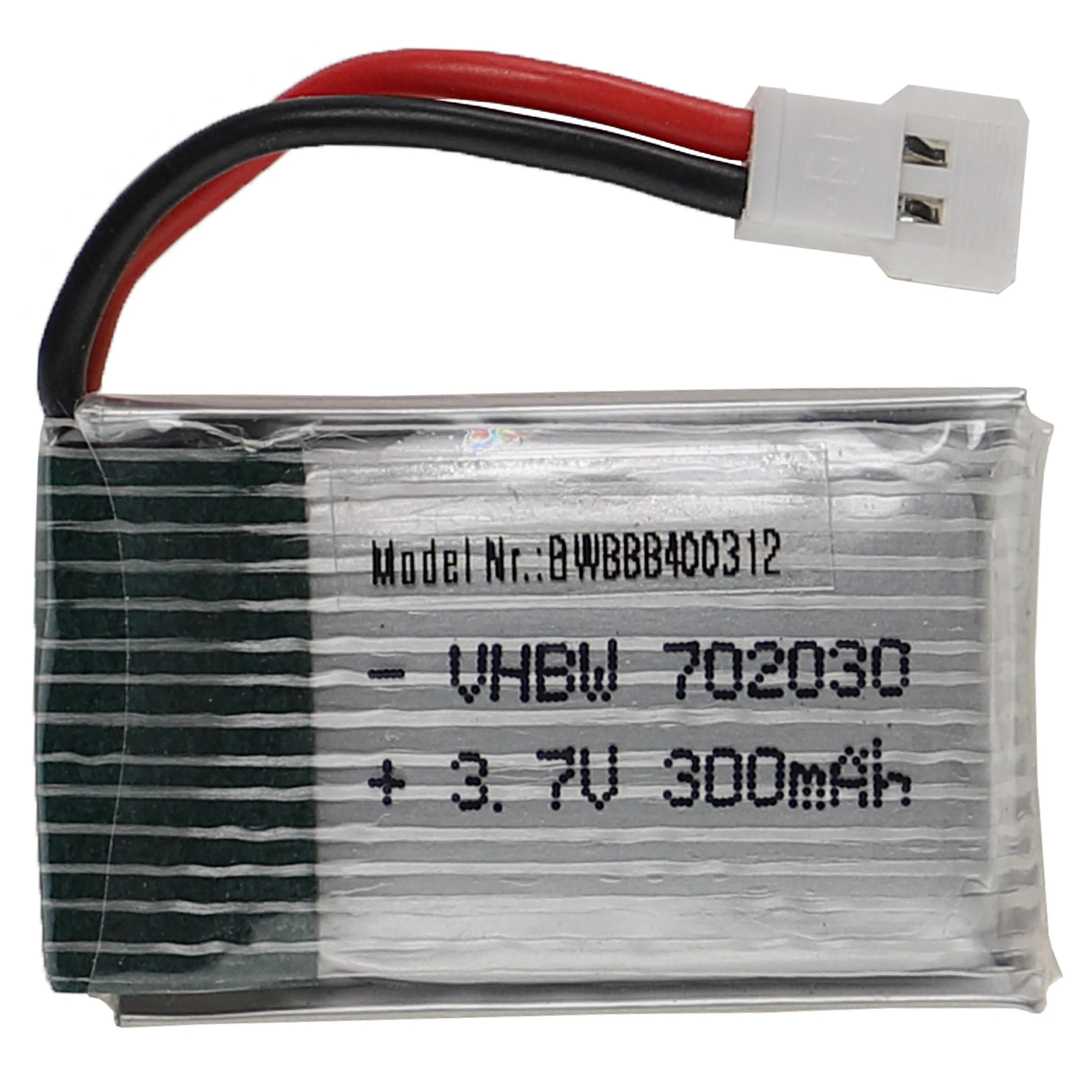 Batterie modèle radio-télécommandé - 300mAh 3,7V Li-polymère, XH 2.54 2P