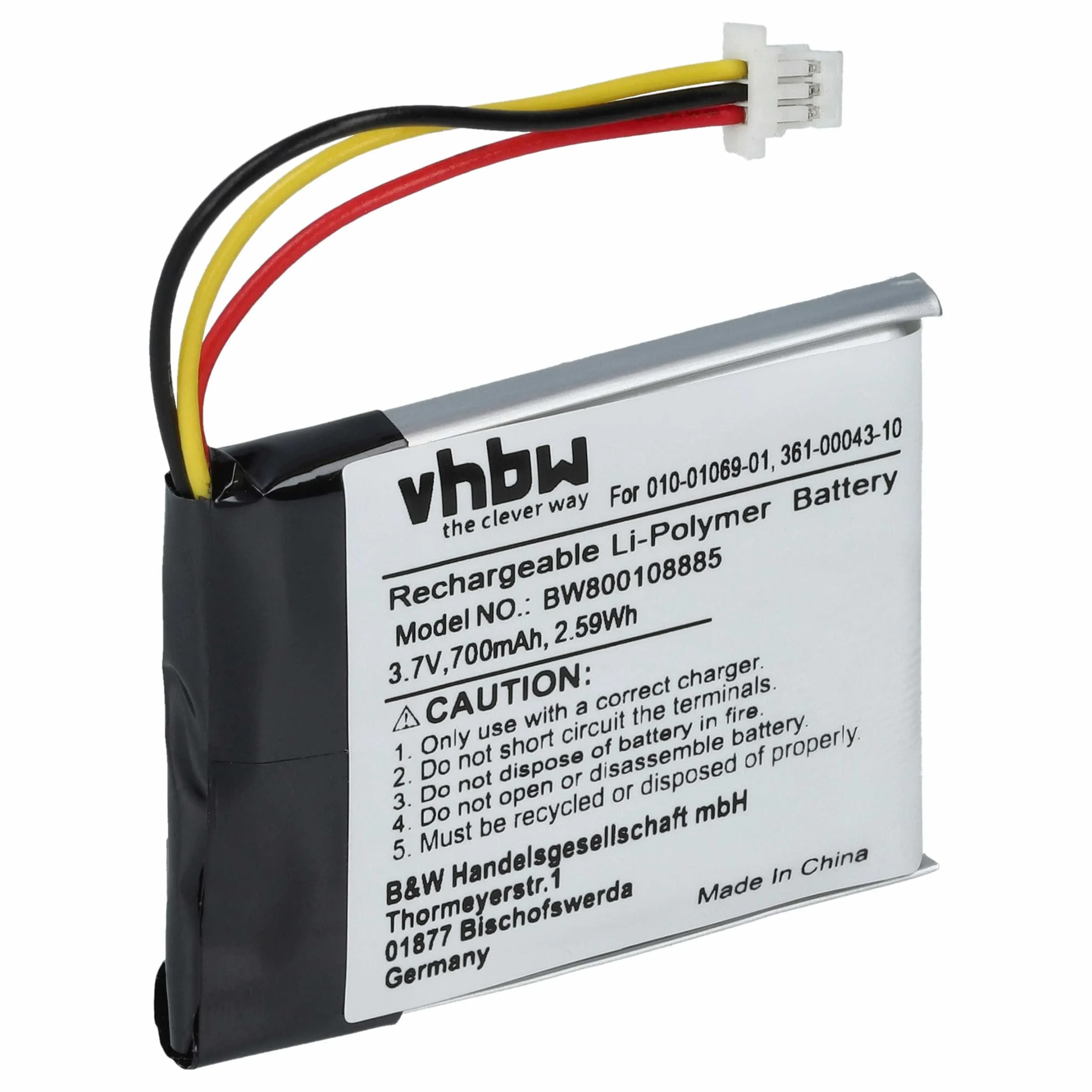 Batterie remplace Garmin 010-11864-00, 010-01069-01 collier de dressage de chien Garmin - 700mAh 3,7V Li-ion