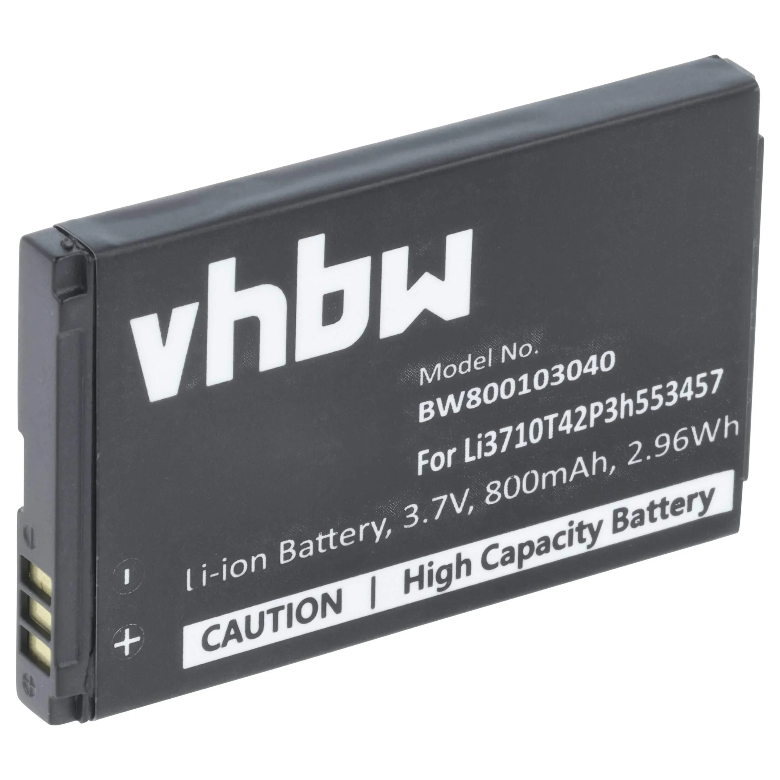 Batterie remplace ZTE Li3710T42P3h553457, LI3709T72P3H553447 téléphone portable ZTE - 800mAh 3,7V Li-ion