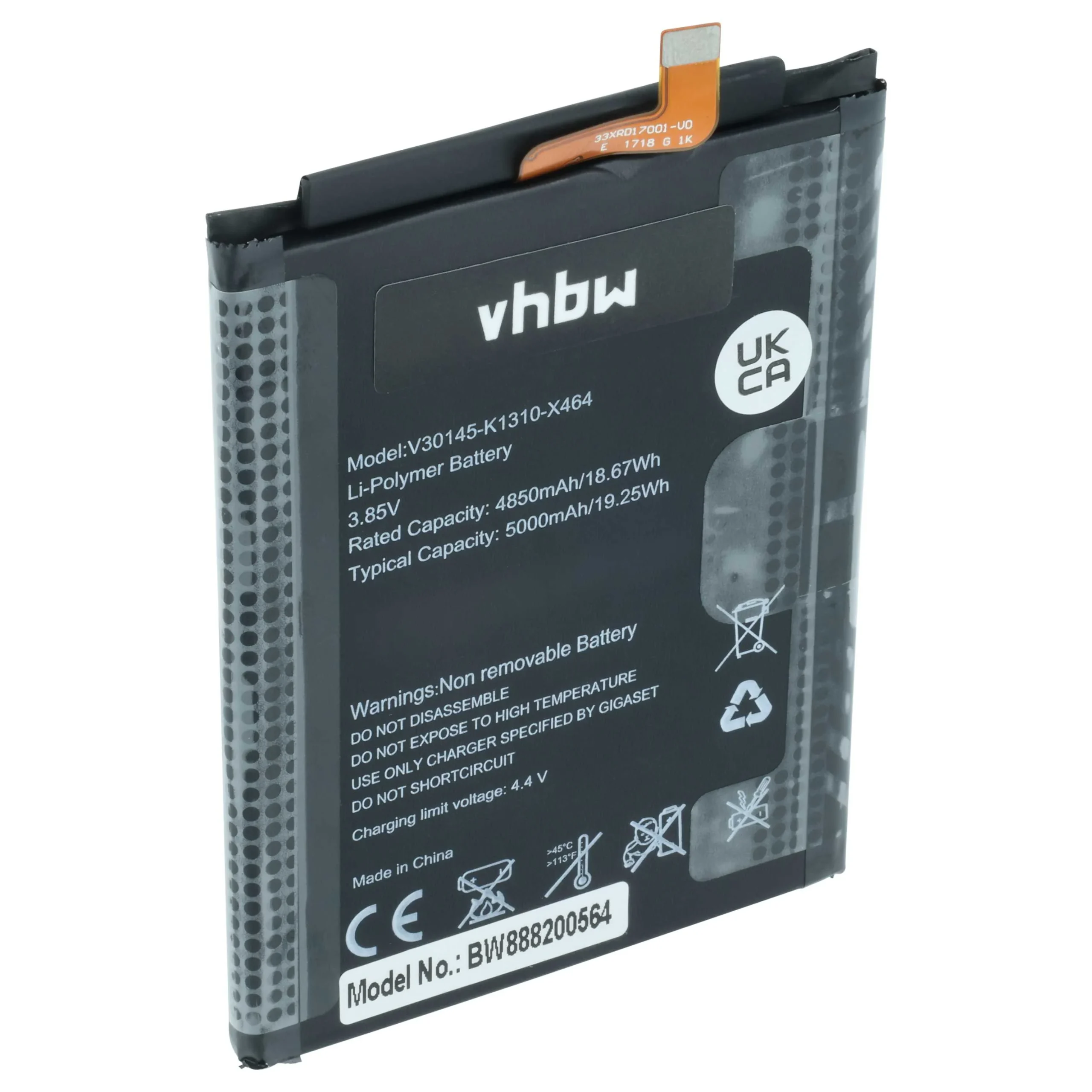 Batterie remplace Gigaset V30145-K1310-X464 téléphone portable Gigaset - 4750mAh 3,85V Li-polymère