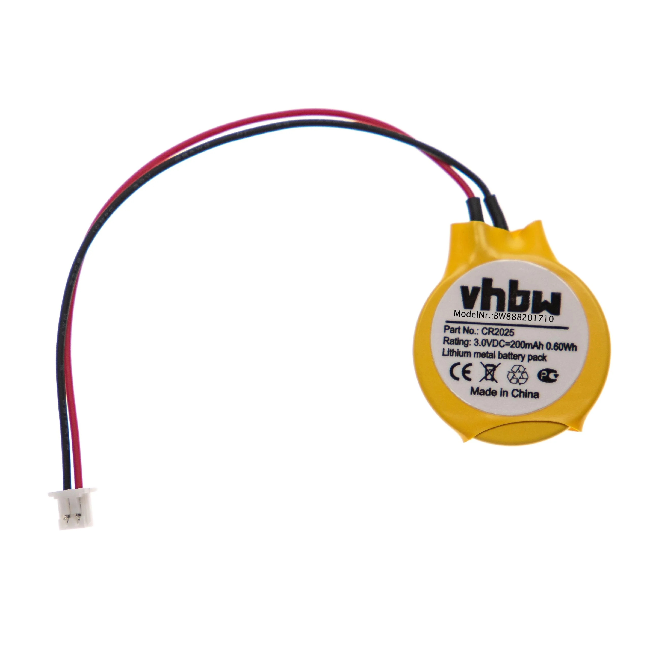 Pile remplace B70600 pour BIOS - 200mAh 3V Li-Mn
