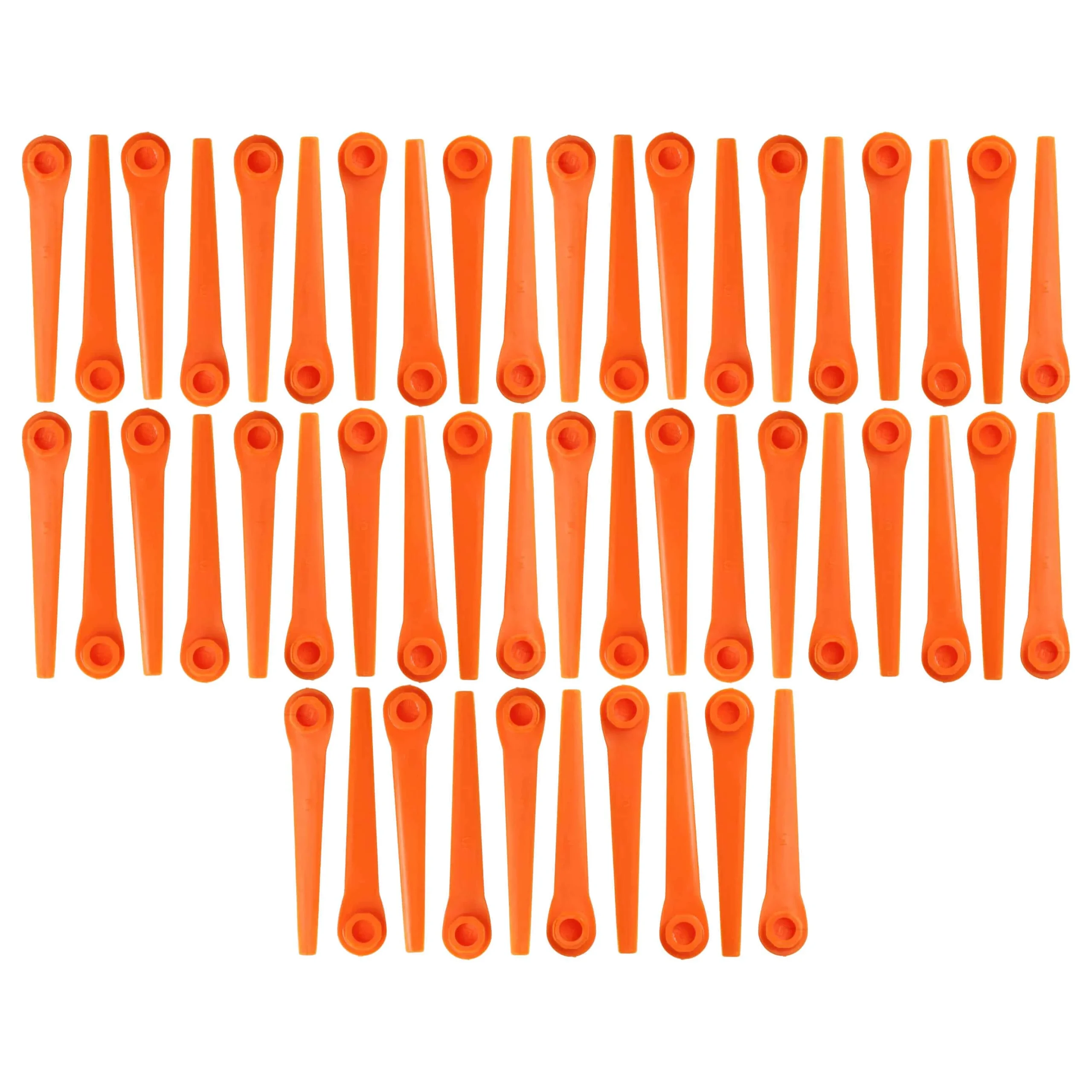 50x Lames remplace Gardena RotorCut 5368-20 pour débroussailleuse – Couteaux plastique, Orange