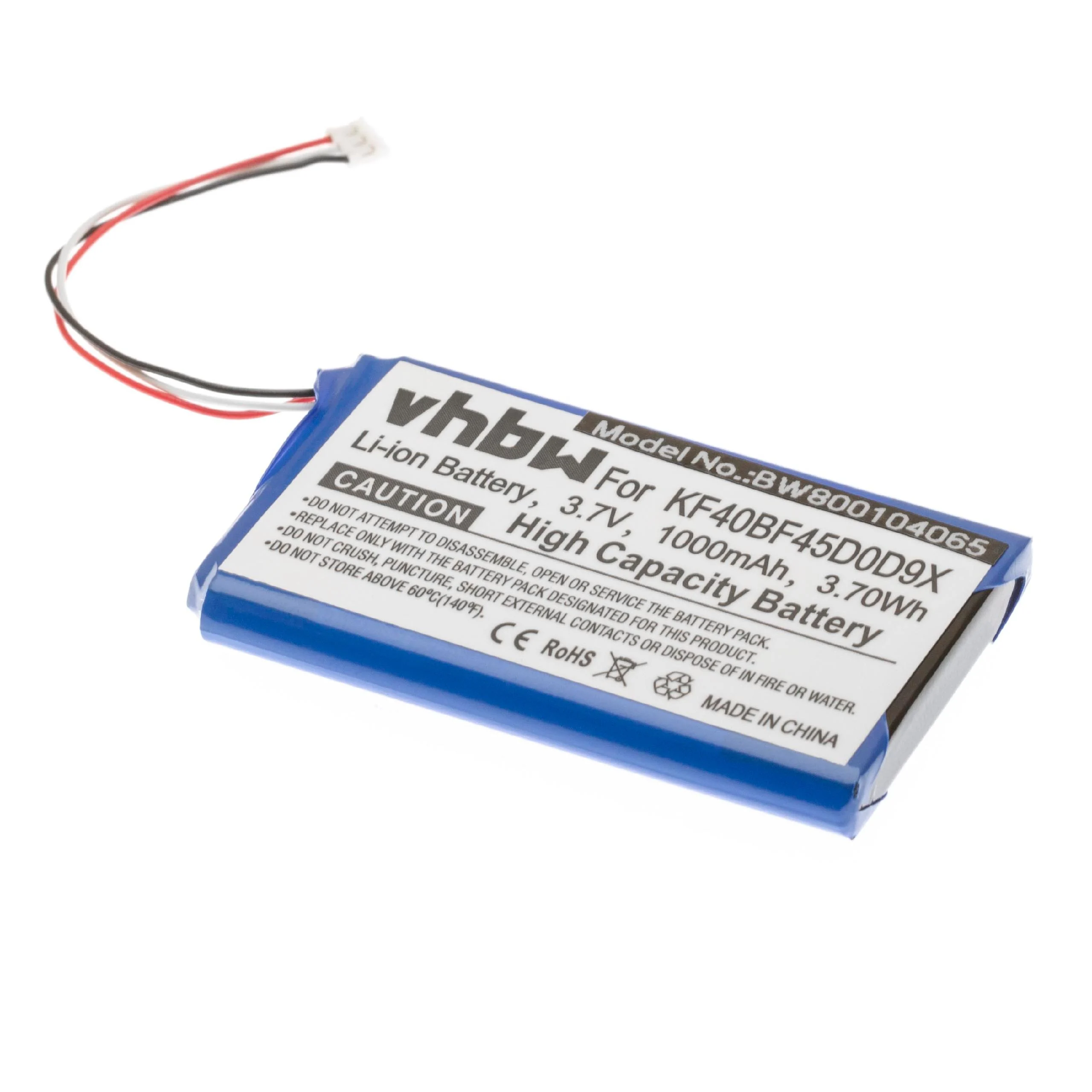 Batterie remplace Garmin KF40BF45D0D9X pour navigation GPS Garmin - 1000mAh 3,7V Li-ion