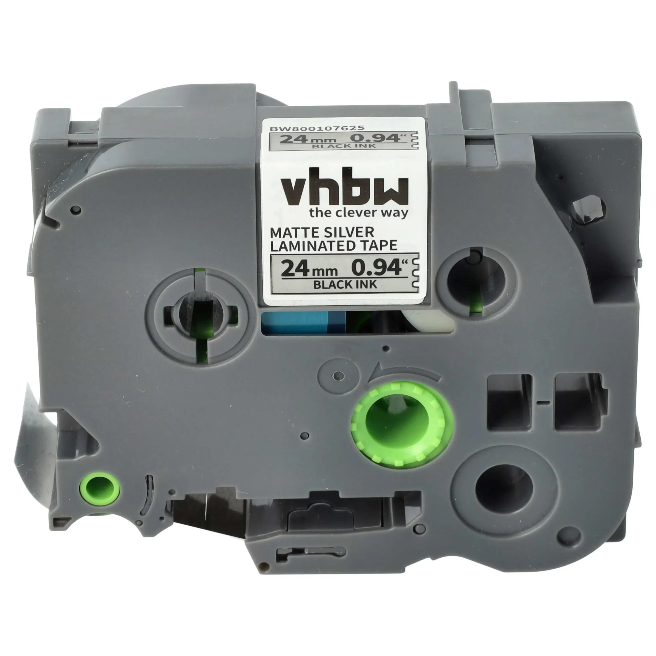 Cassette à ruban remplace Brother TZ-M951, TZE-M951 - 24mm lettrage Noir ruban Argent mat, plastique