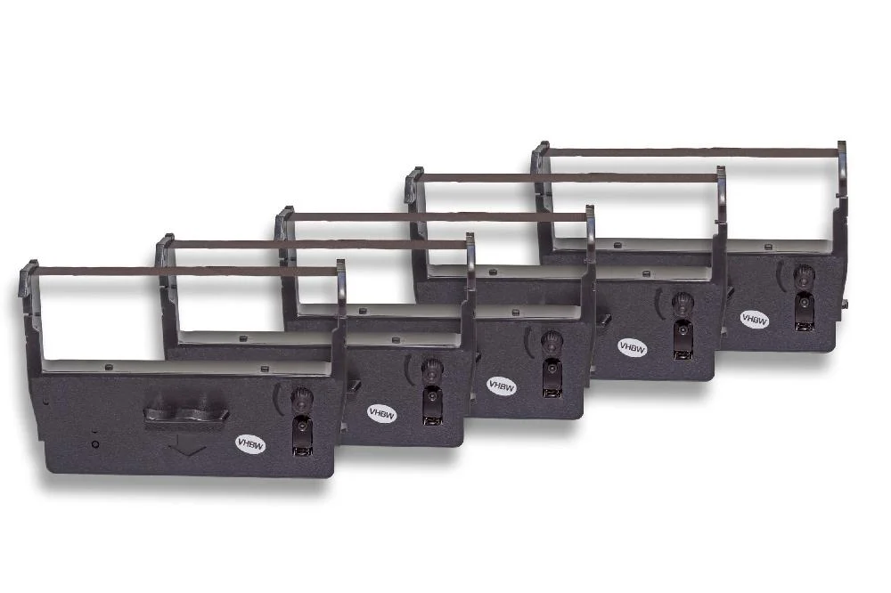 5x Ruban encreur remplace Epson ERC-37, ERC-37B, C43S015455 pour imprimante matricielle / étiquette - noir