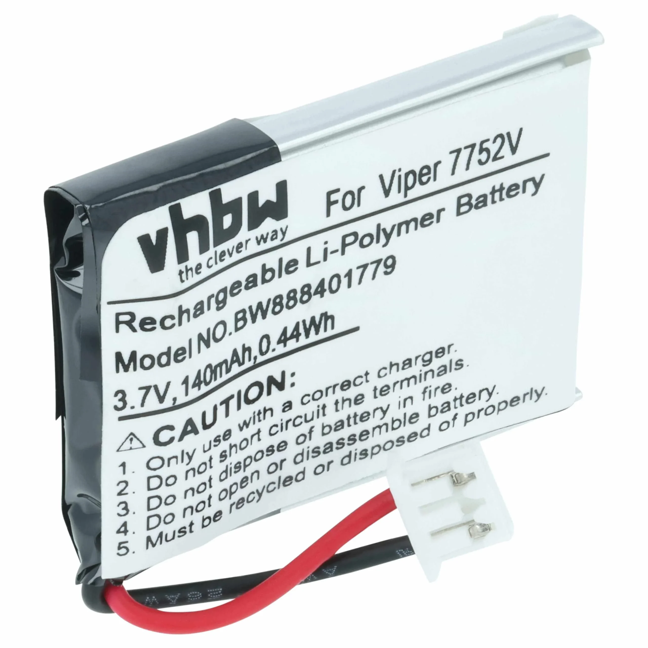 Batterie remplace Viper GEB402025 pour télécommande Clifford- 120mAh 3,7V Li-polymère