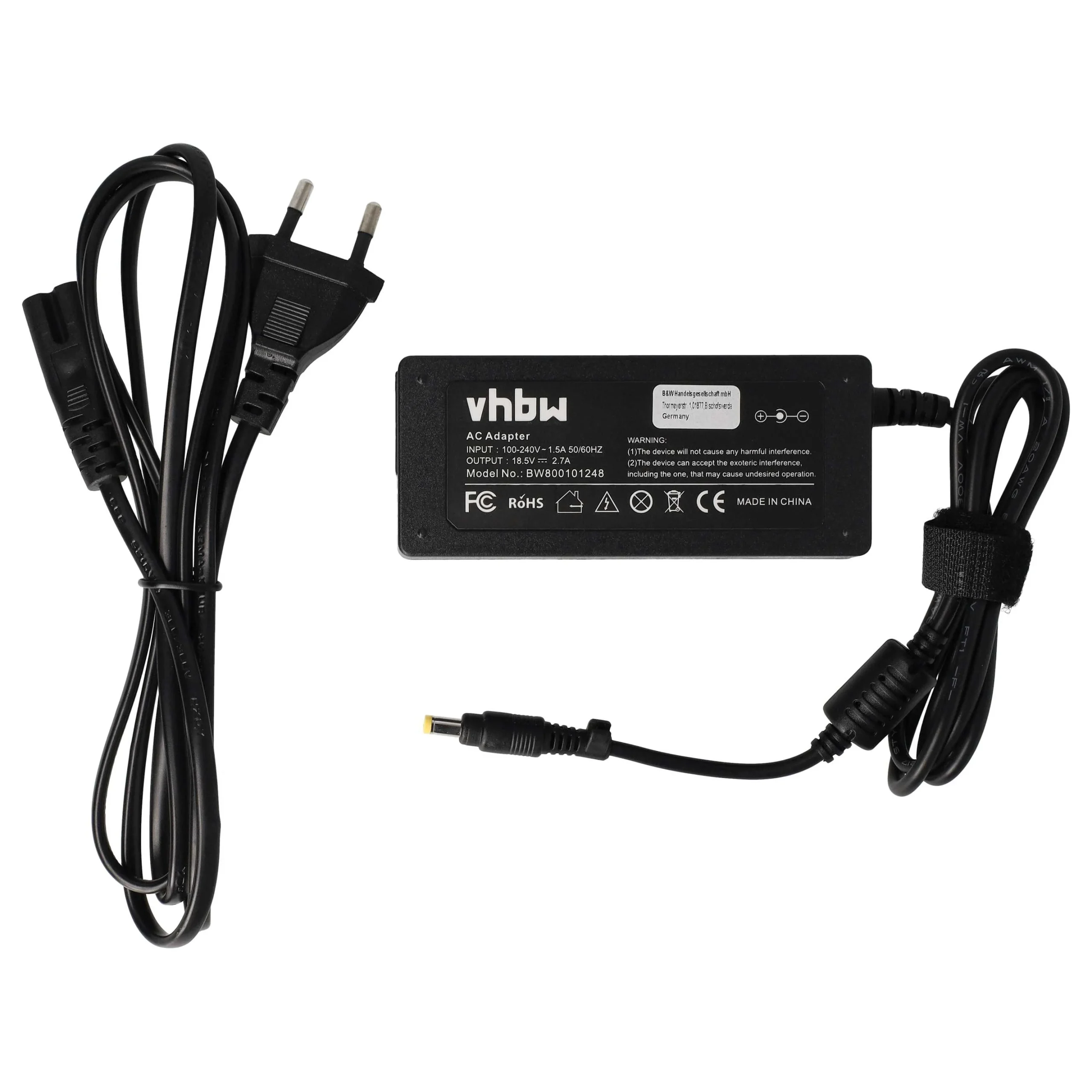 Alimentation remplace HP 239428-001, PPP012L, 239705-001 pour ordinateur portable HP - 200 cm, 50 W