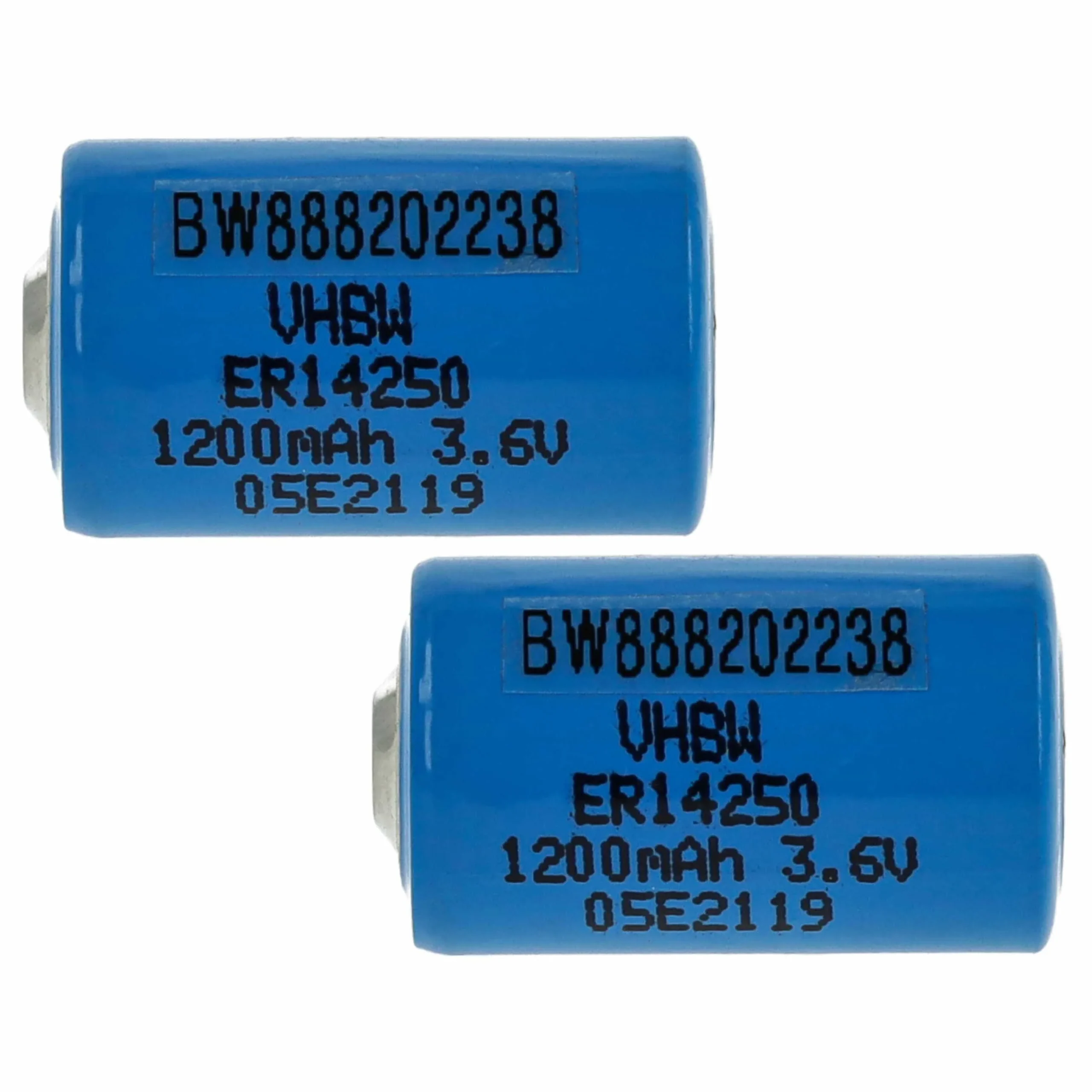 Pile (2 pcs.) remplace 1/2AA, 1770-XZ, 3B26, 418-0076, 60-0576-100 ER14250 - 1200mAh 3,6V Li-SOCl2