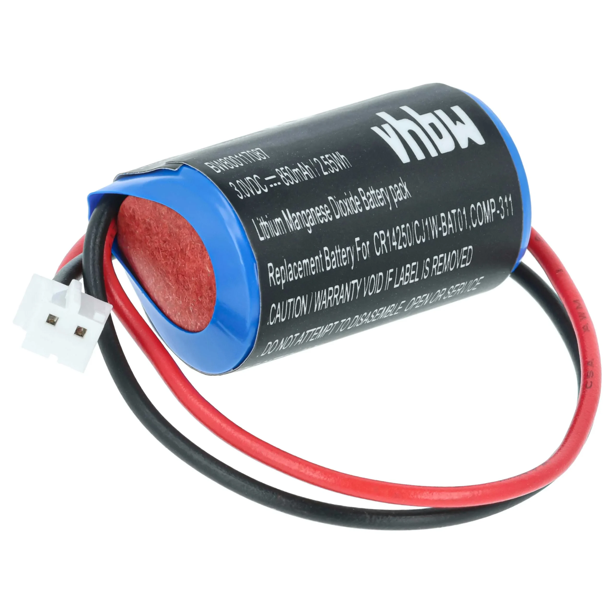 Batterie remplace Omron COMP-311, CJ1W-BAT01 pour unité de contrôle - 850mAh 3V Li-MnO2