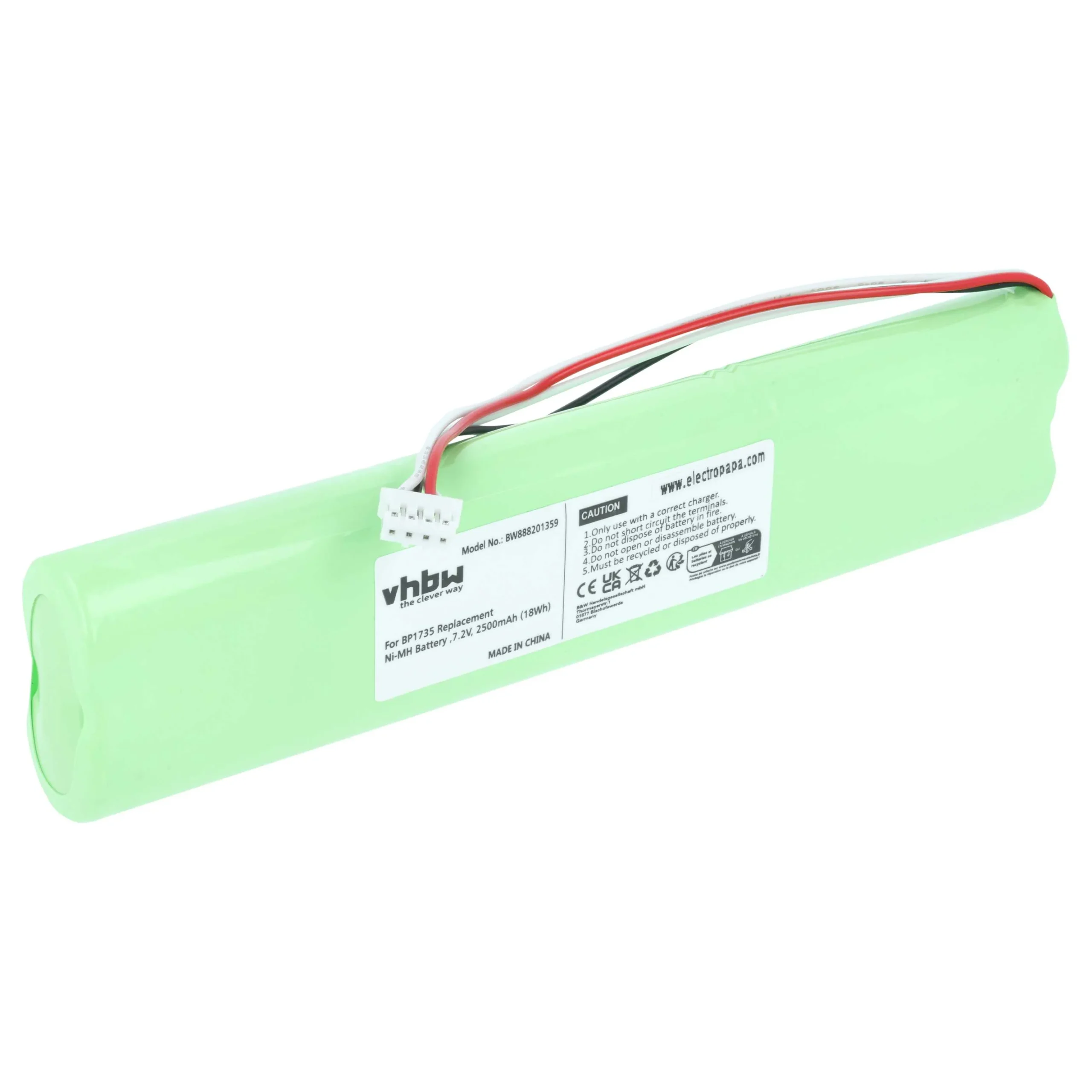Batterie remplace Fluke BP1735 outil de mesure Fluke - 2500mAh 7,2V NiMH