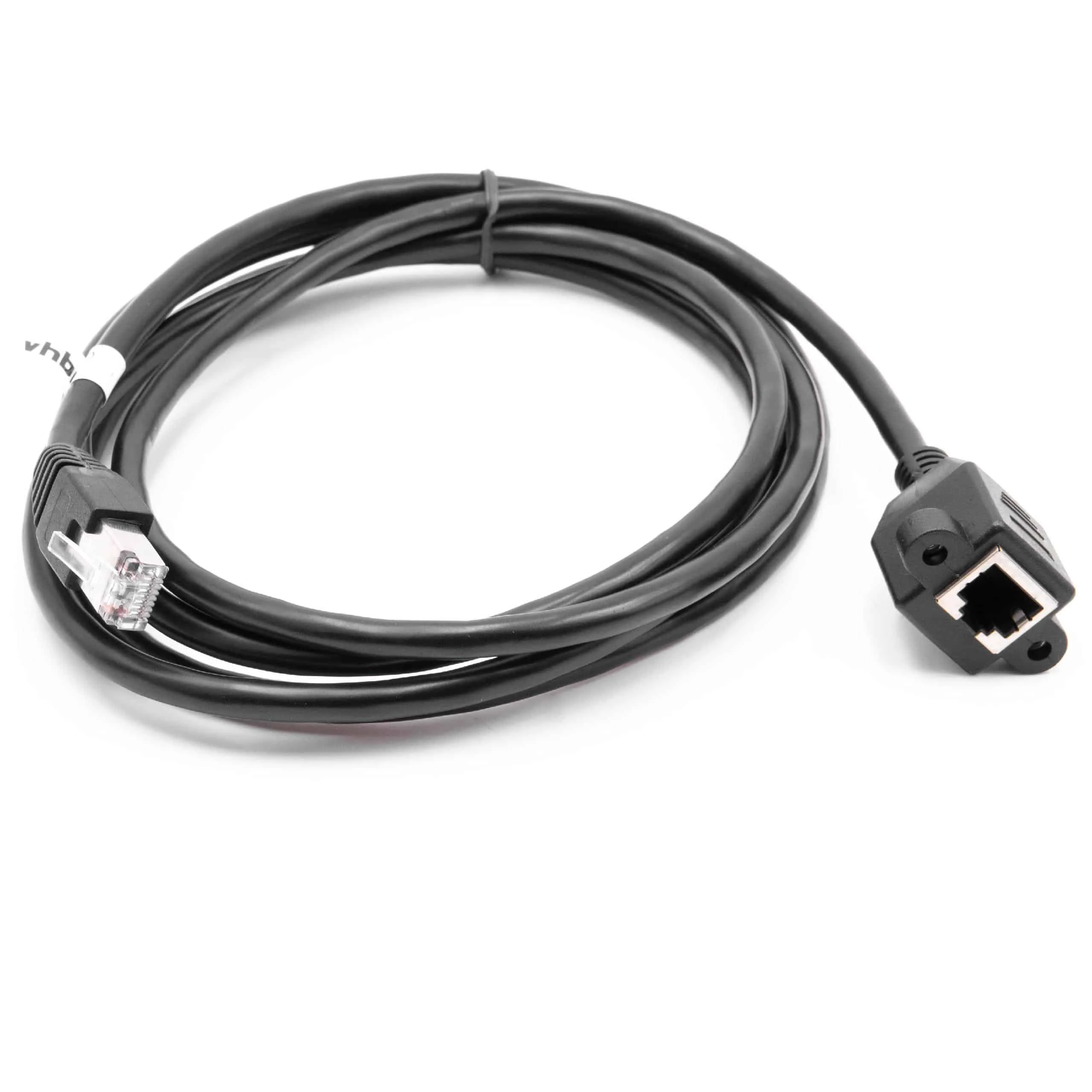 Câble de rallonge Cat6 RJ45 mâle vers RJ45 femelle - Câble LAN Ethernet avec prise RJ45 encastrée, 2 m