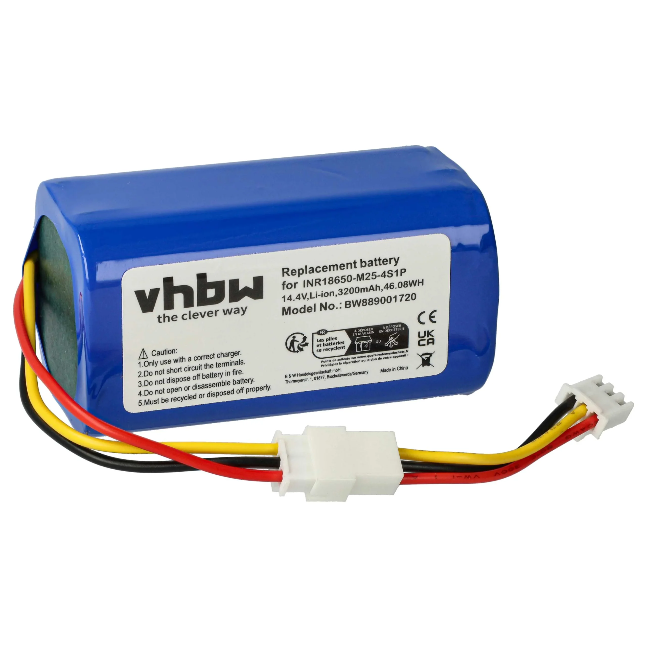 Batterie pour robot aspirateur Proscenic, Robojet 800T - 3200mAh 14,4V Li-ion