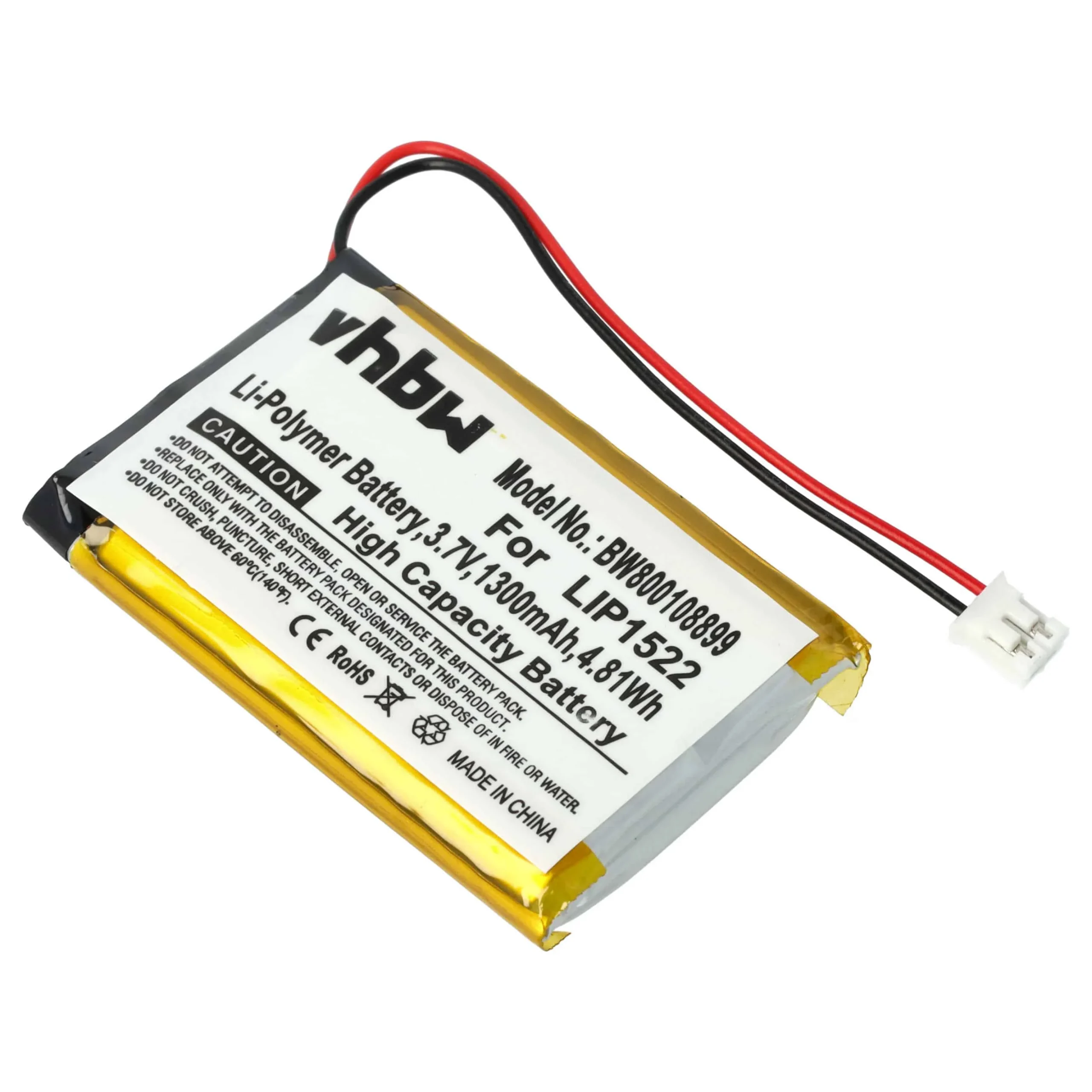 Batterie remplace Sony KCR1410, LIP1522 manette - 1300mAh 3,7V Li-polymère