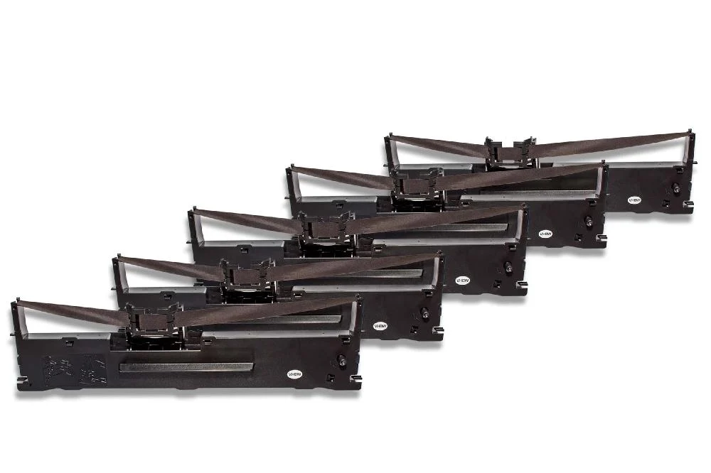 5x Ruban encreur remplace Epson C13S015307 pour imprimante matricielle / étiquette - noir