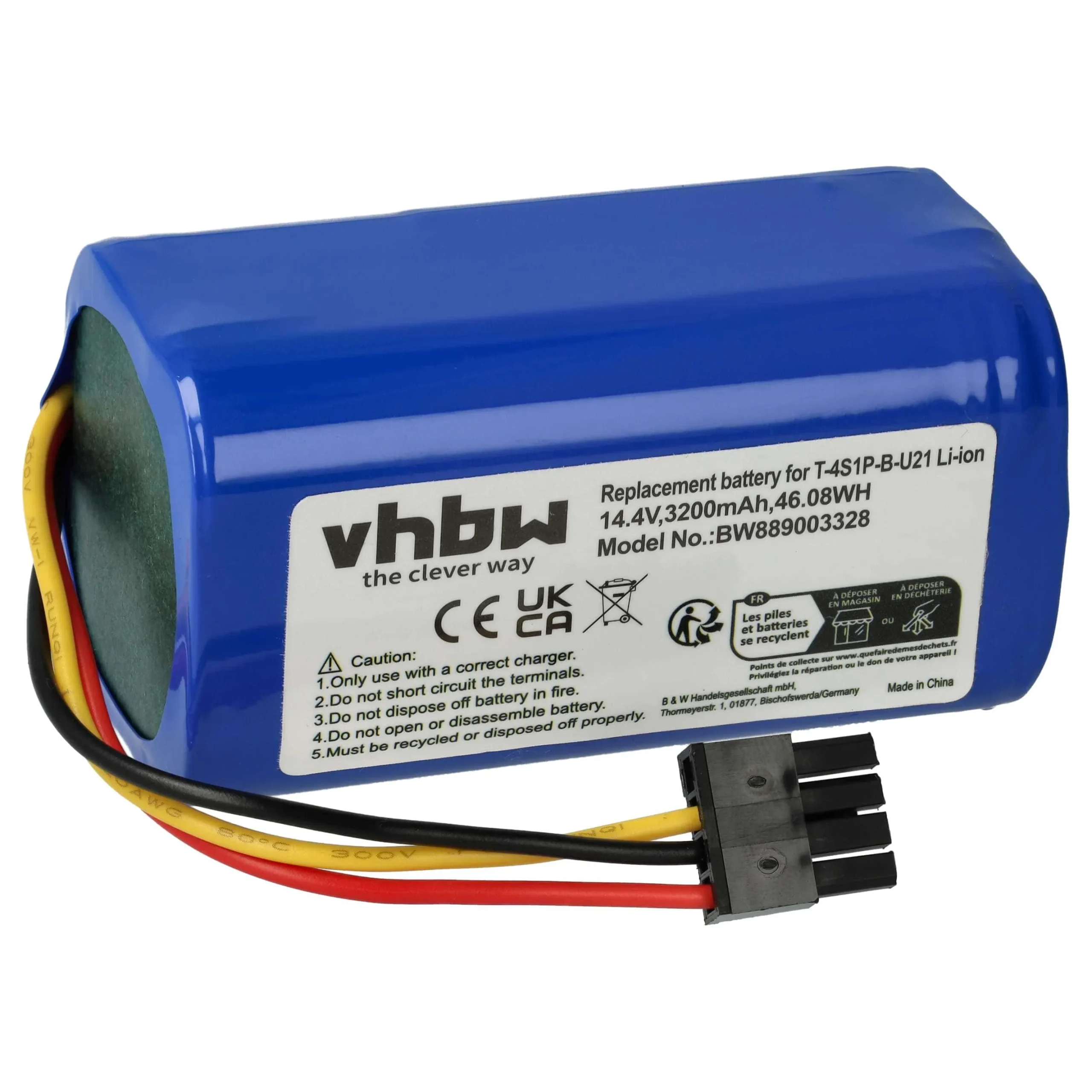 Batterie remplace Proscenic INR18650-M30-4S1P pour robot aspirateur Proscenic - 3200mAh 14,4V Li-ion