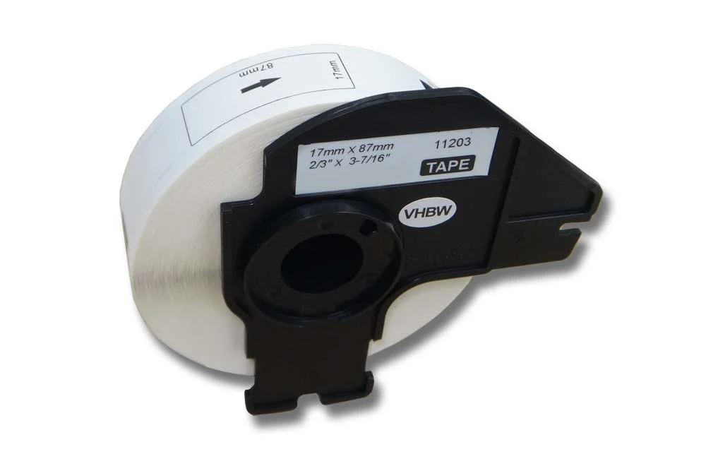 Étiquette remplacent Brother DK-11203 pour imprimante étiqueteuse - 17mm x 87mm + support