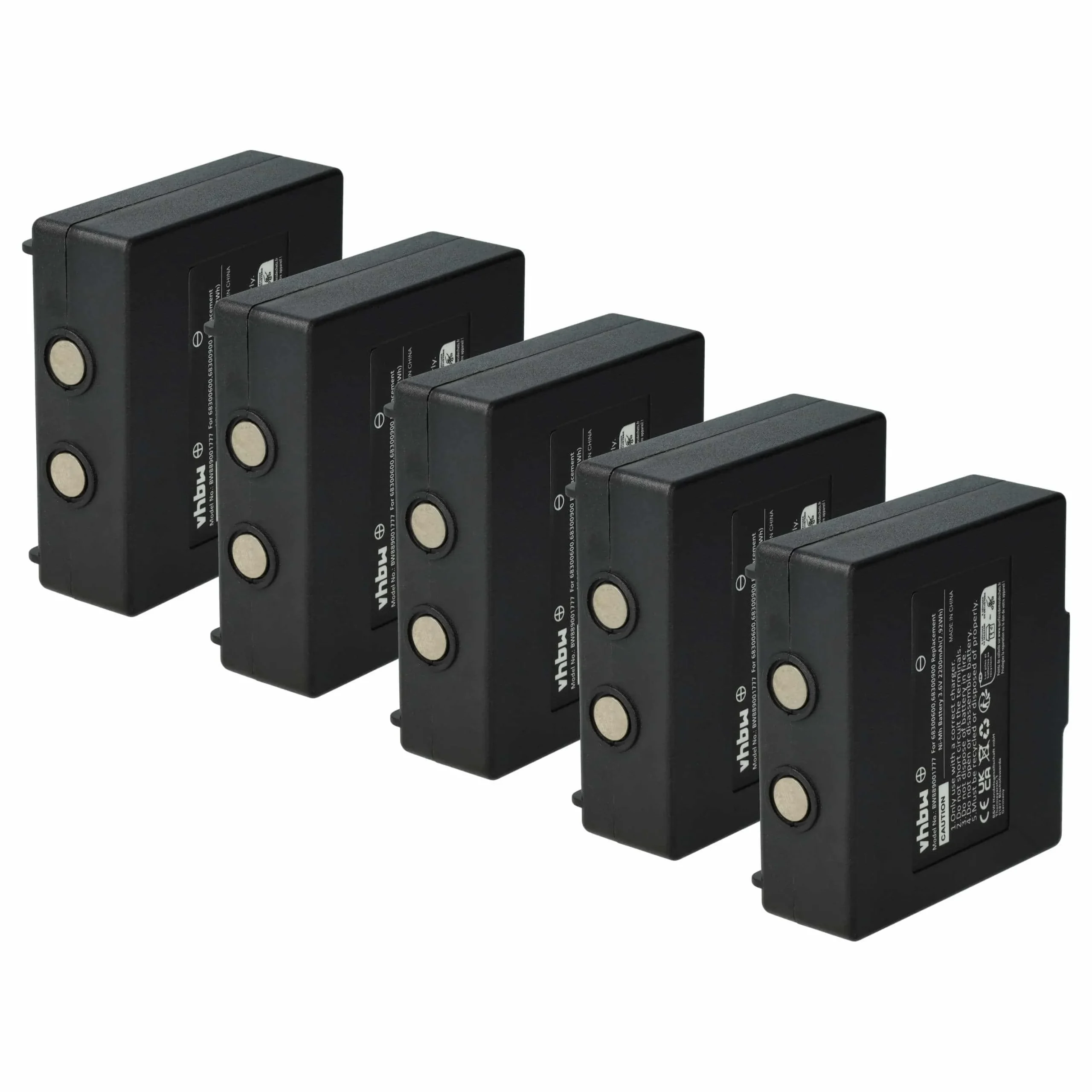 Batterie (5 pièces) remplace Abitron KH68300990, EX2-22 - 2200mAh 3,6V NiMH