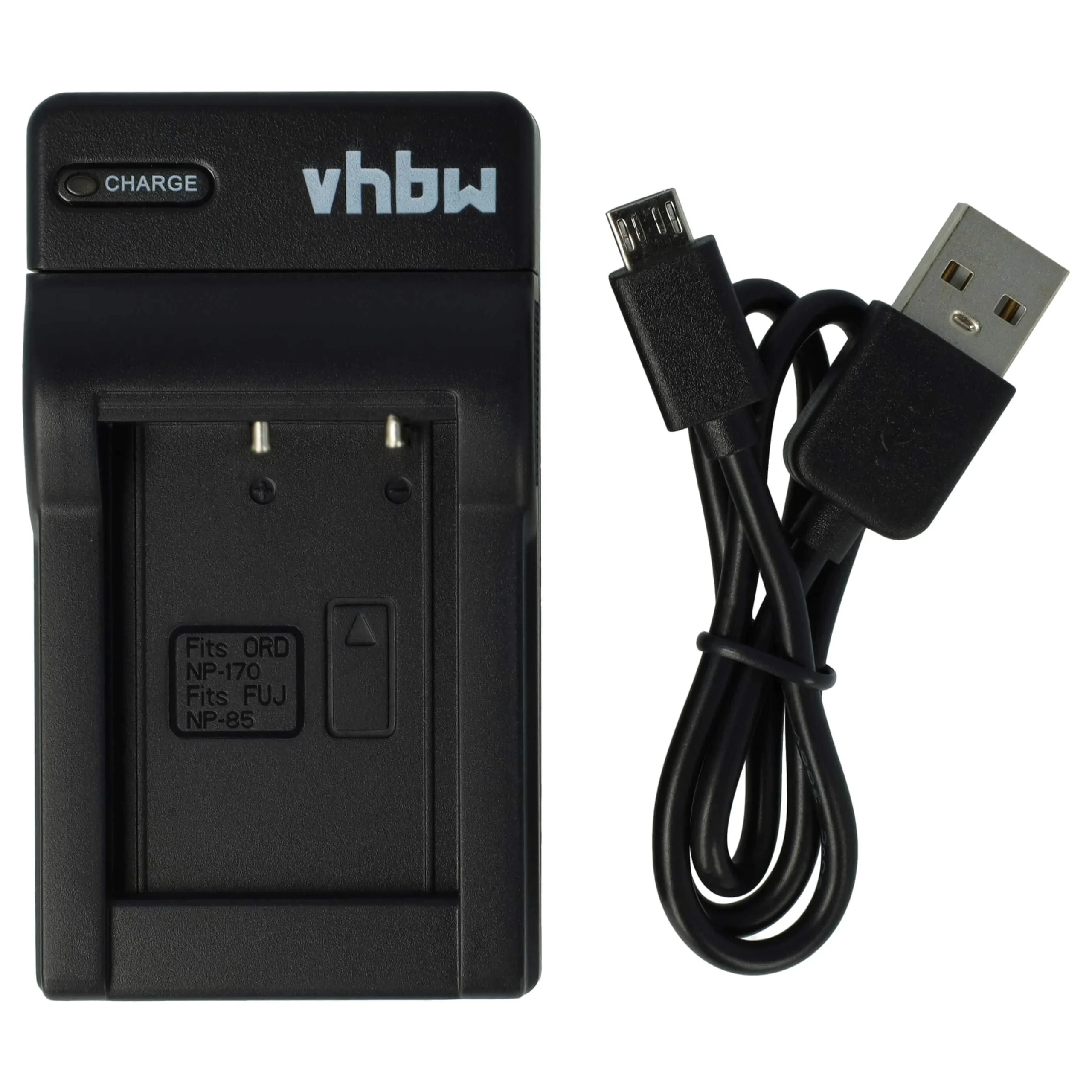 Chargeur USB-C + câble USB-C pour appareil photo Toshiba, Fujifilm, Easypix, Ordro - 0,5 A