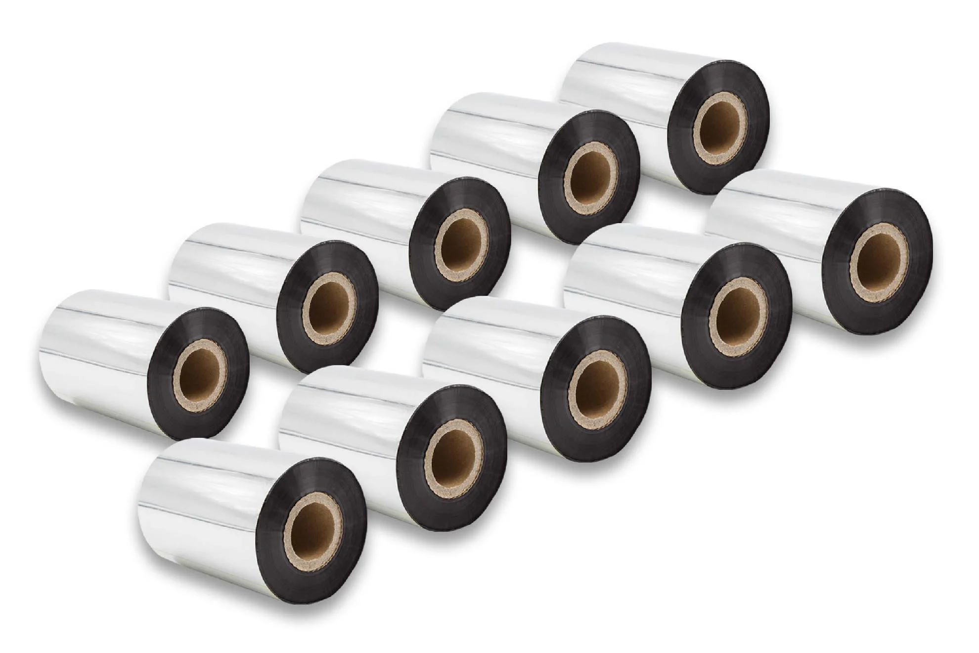 10x Ruban de transfert thermique pour imprimante Godex, Printronix, TSC, Valentin - 90 mm x 300 m, cire-plus