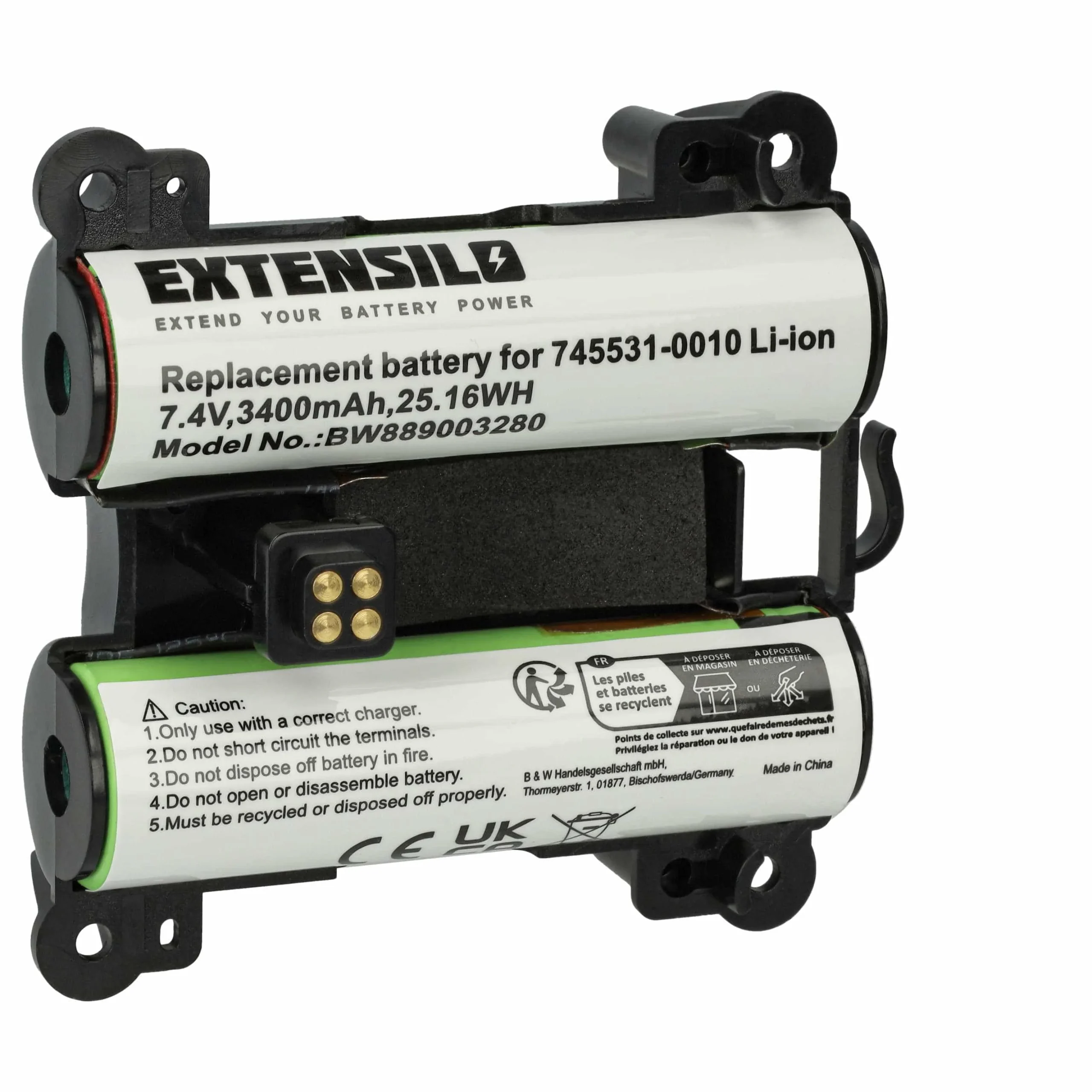 Batterie remplace Bose 745531-0010 enceinte Bose - 3400mAh 7,4V Li-ion