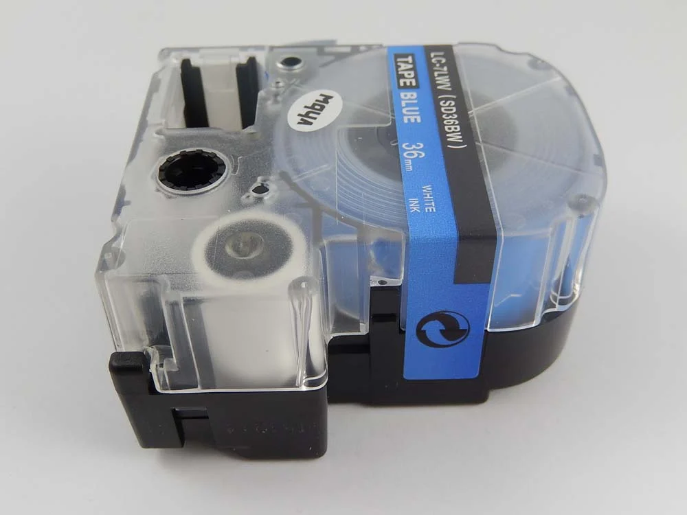 Cassette à ruban remplace Epson LC-7LWV - 8mm lettrage Blanc ruban Bleu, plastique