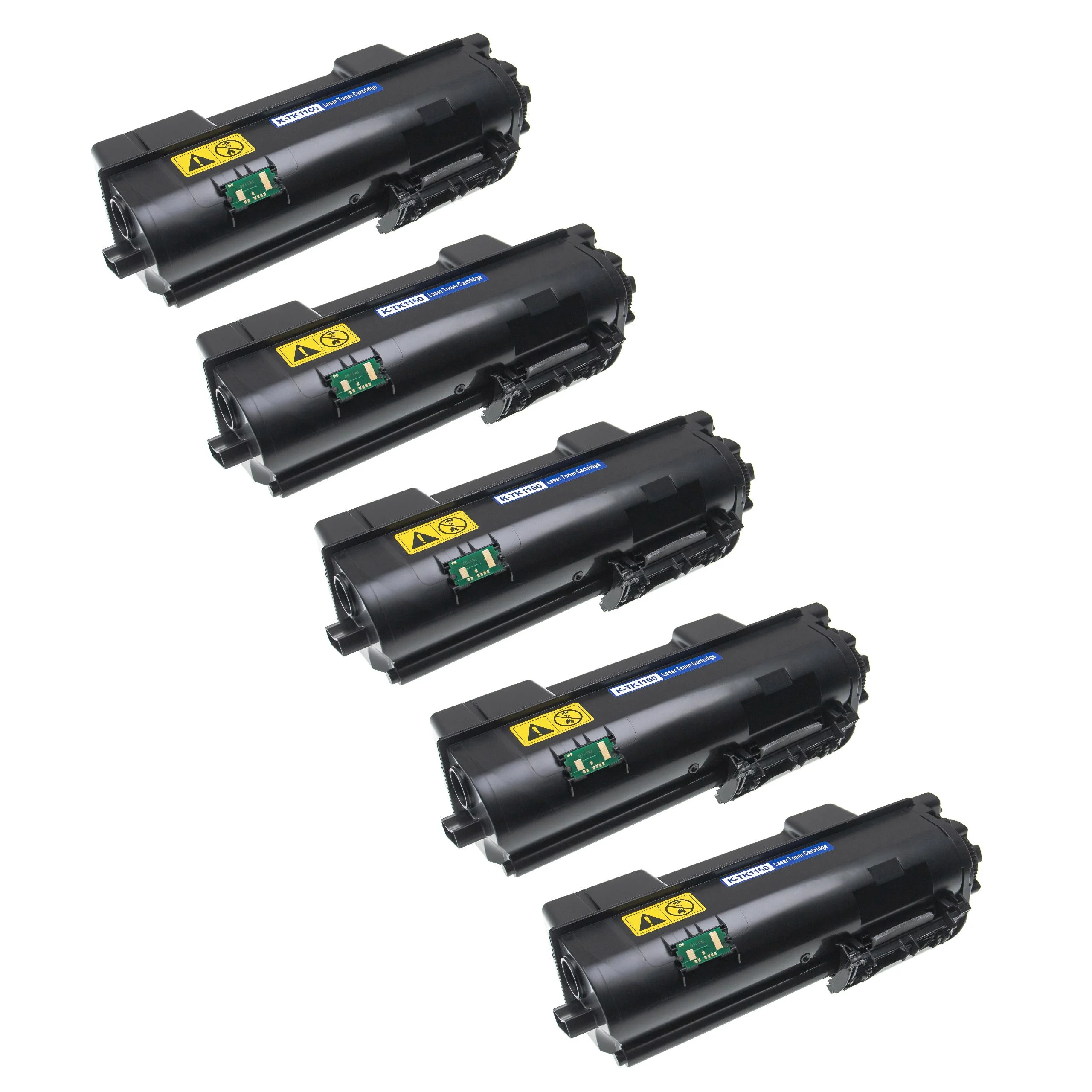5x Cartouches de toner remplace Kyocera TK-1160 pour imprimante laser Kyocera, noir