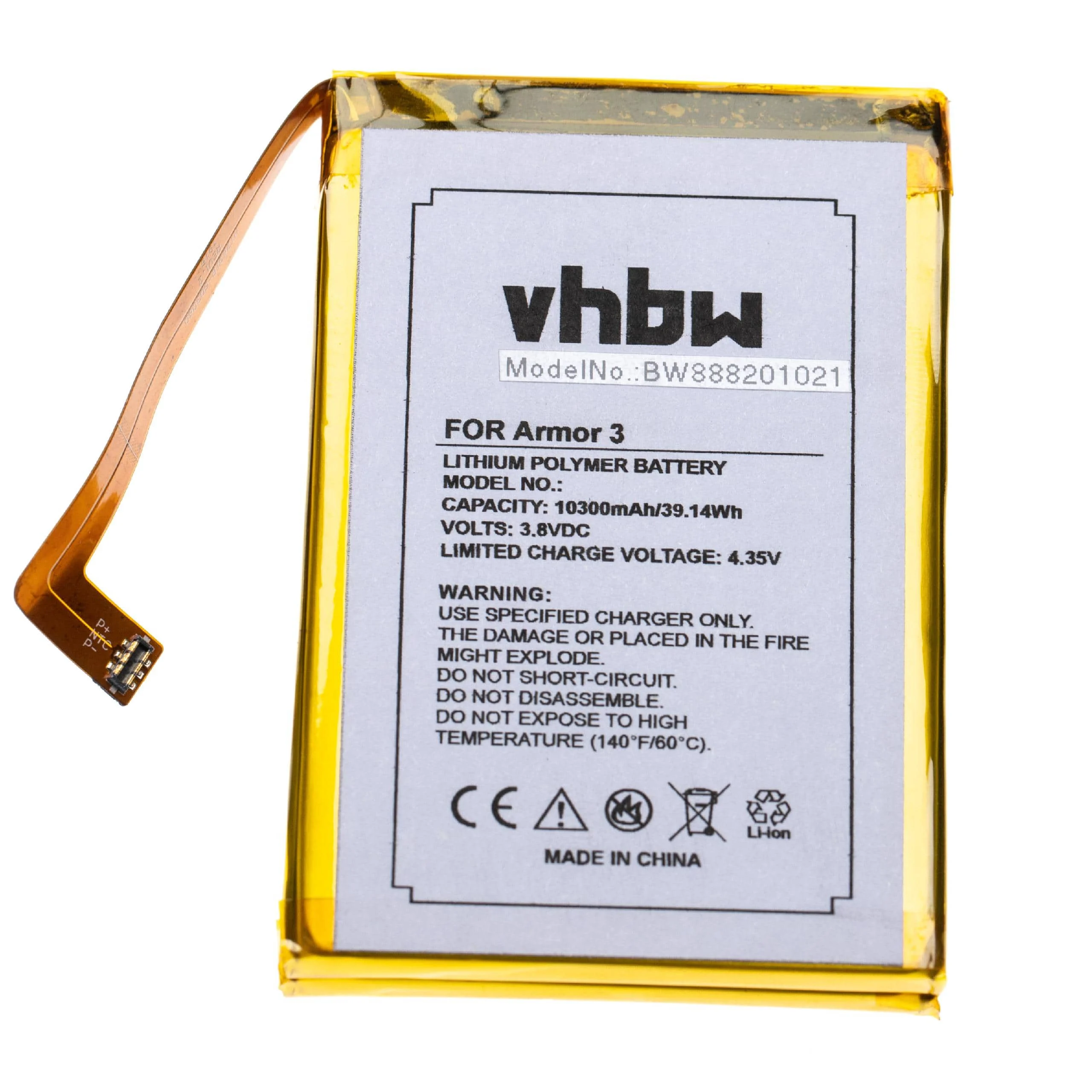Batterie téléphone portable Ulefone Armor 3 - 10300mAh 3,8V Li-ion