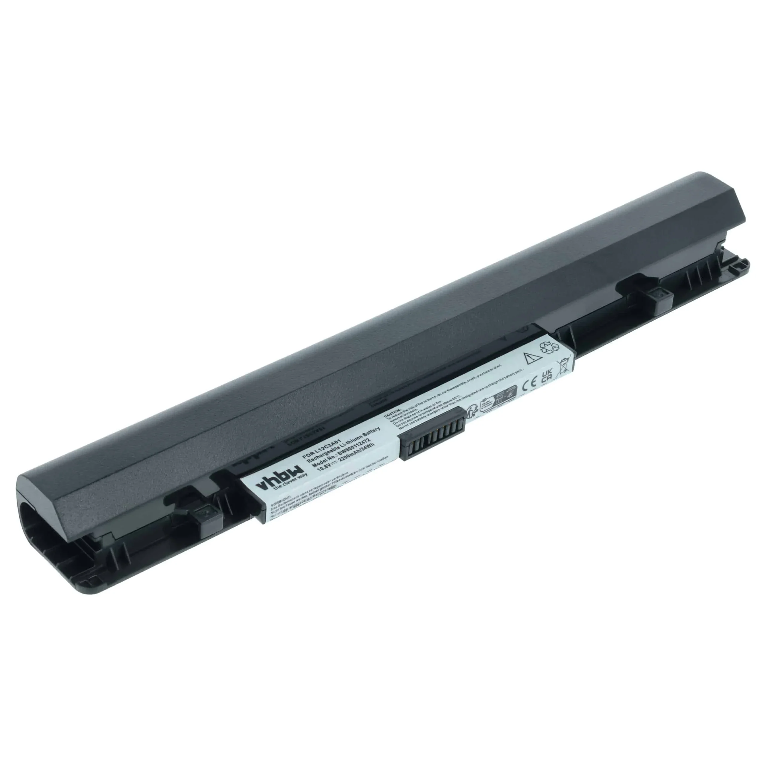 Batterie remplace Lenovo L12M3A01, L12C3A01 pour ordinateur portable Lenovo- 2150mAh 10,8V Li-ion, noir