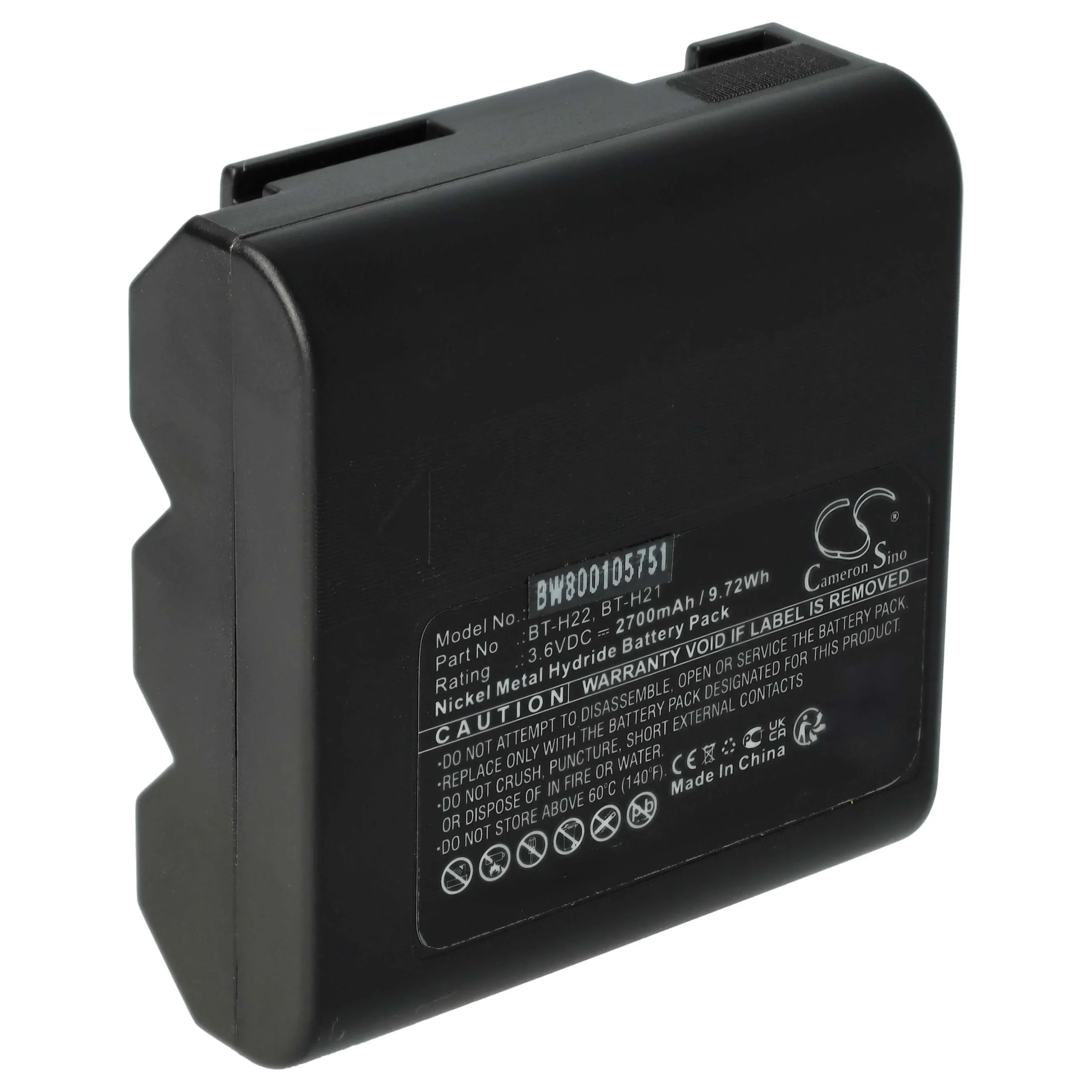 Batterie remplace Sharp BT-H21U, BT-H21, BT-H22, BT-H22U pour caméscope Sharp- 2700mAh 3,6V NiMH