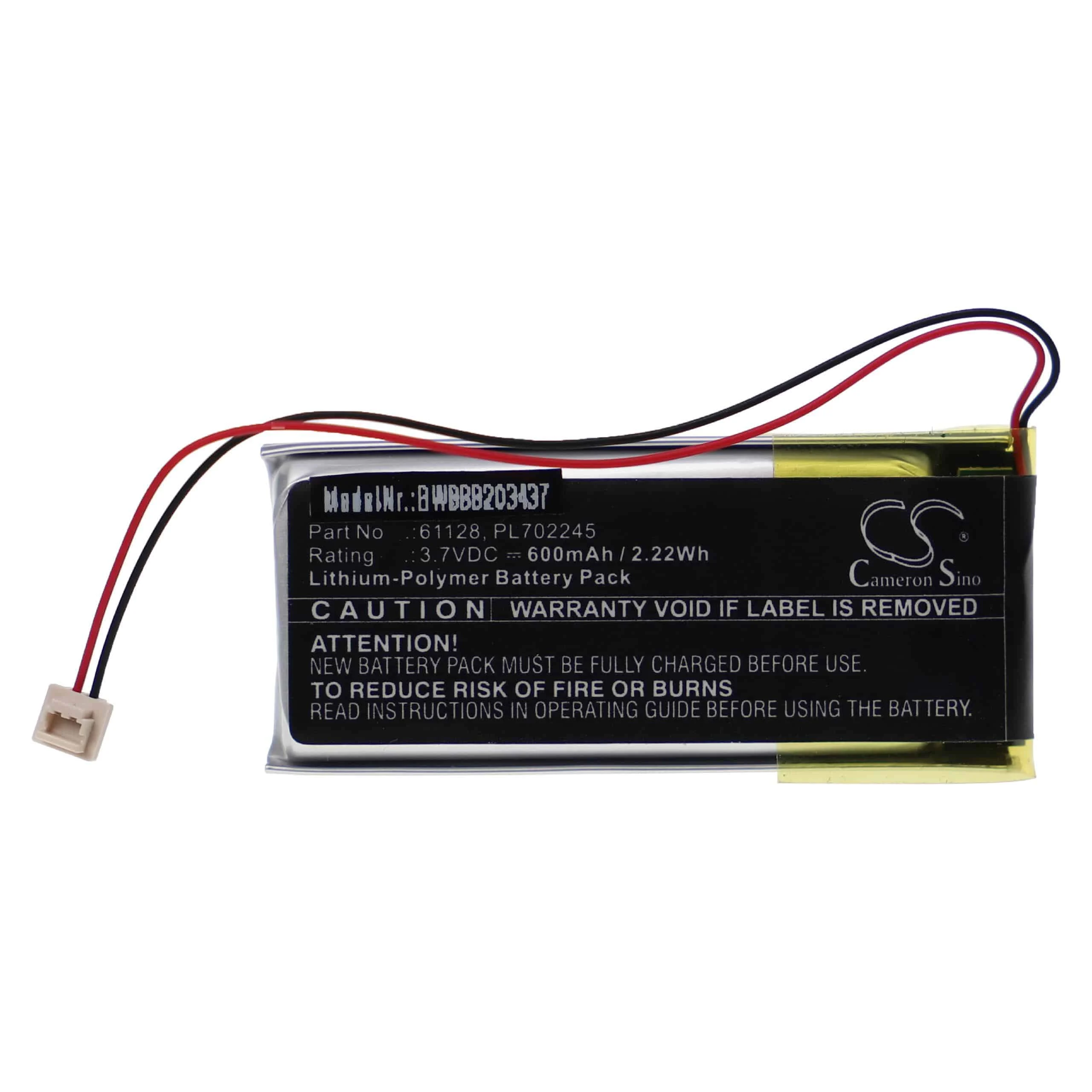 Batterie remplace Streamlight 61128, PL702245 lampe multifonction Streamlight - 600mAh 3,7V Li-polymère