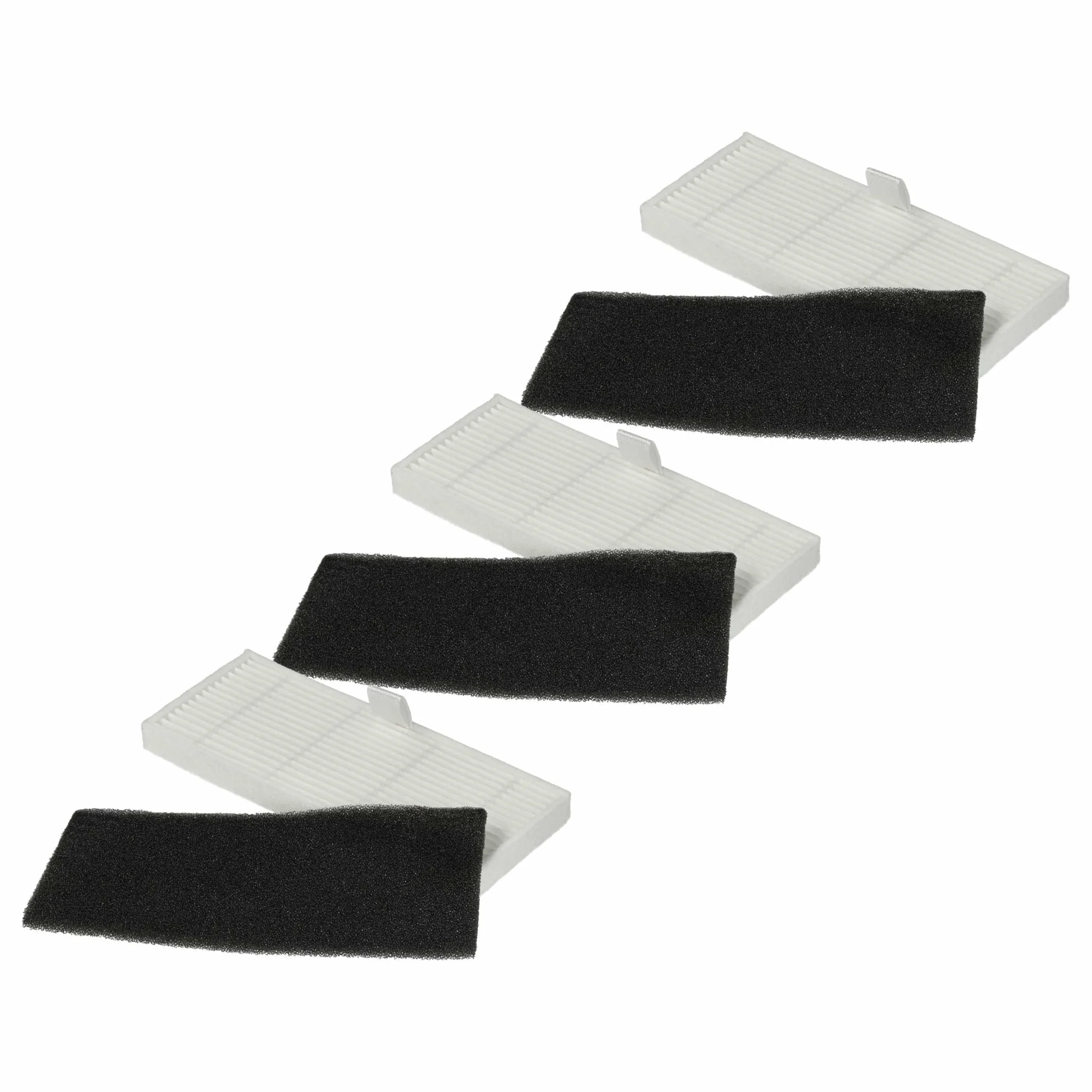 Lot de 6x filtres filtre mousse, filtre particules fines pour aspirateur robot Proscenic M8 Pro - Accessoires pour aspirateur