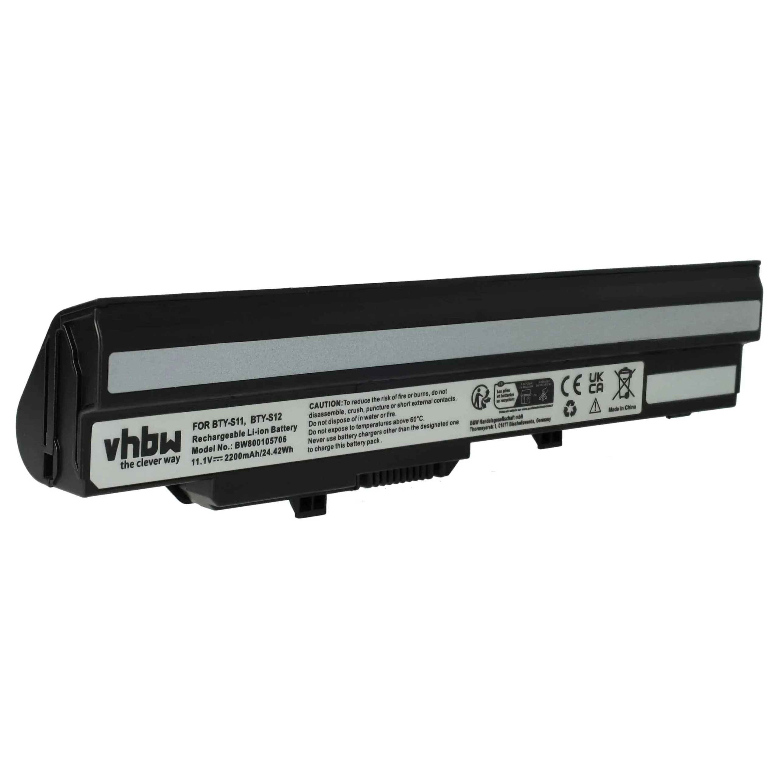 Batterie remplace 3715A-MS6837D1, 14L-MS6837D1 pour ordinateur portable Athec- 2200mAh 11,1V Li-ion, noir