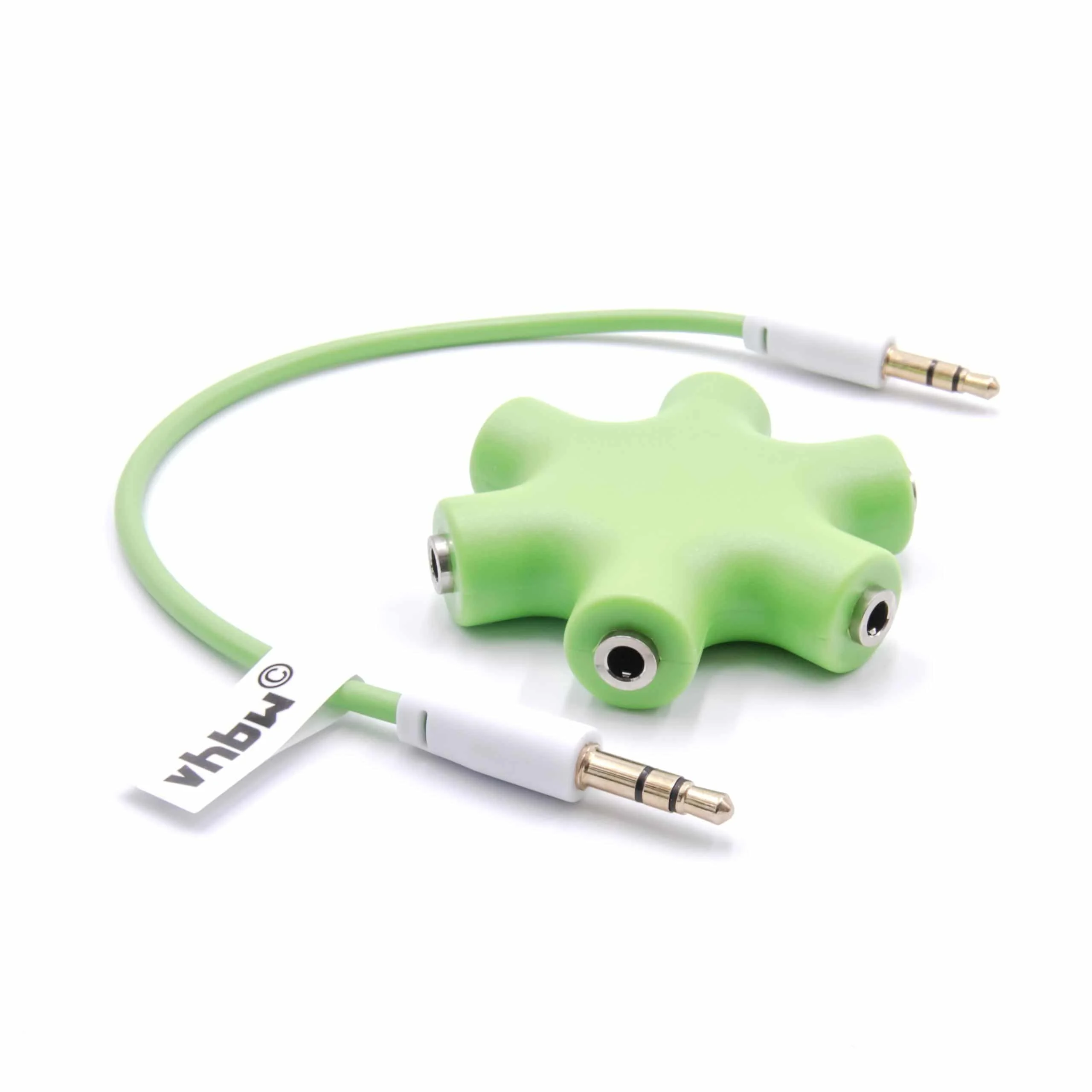 Répartiteur audio 6 ports jack pour écouteurs, enceinte, tablette - vert