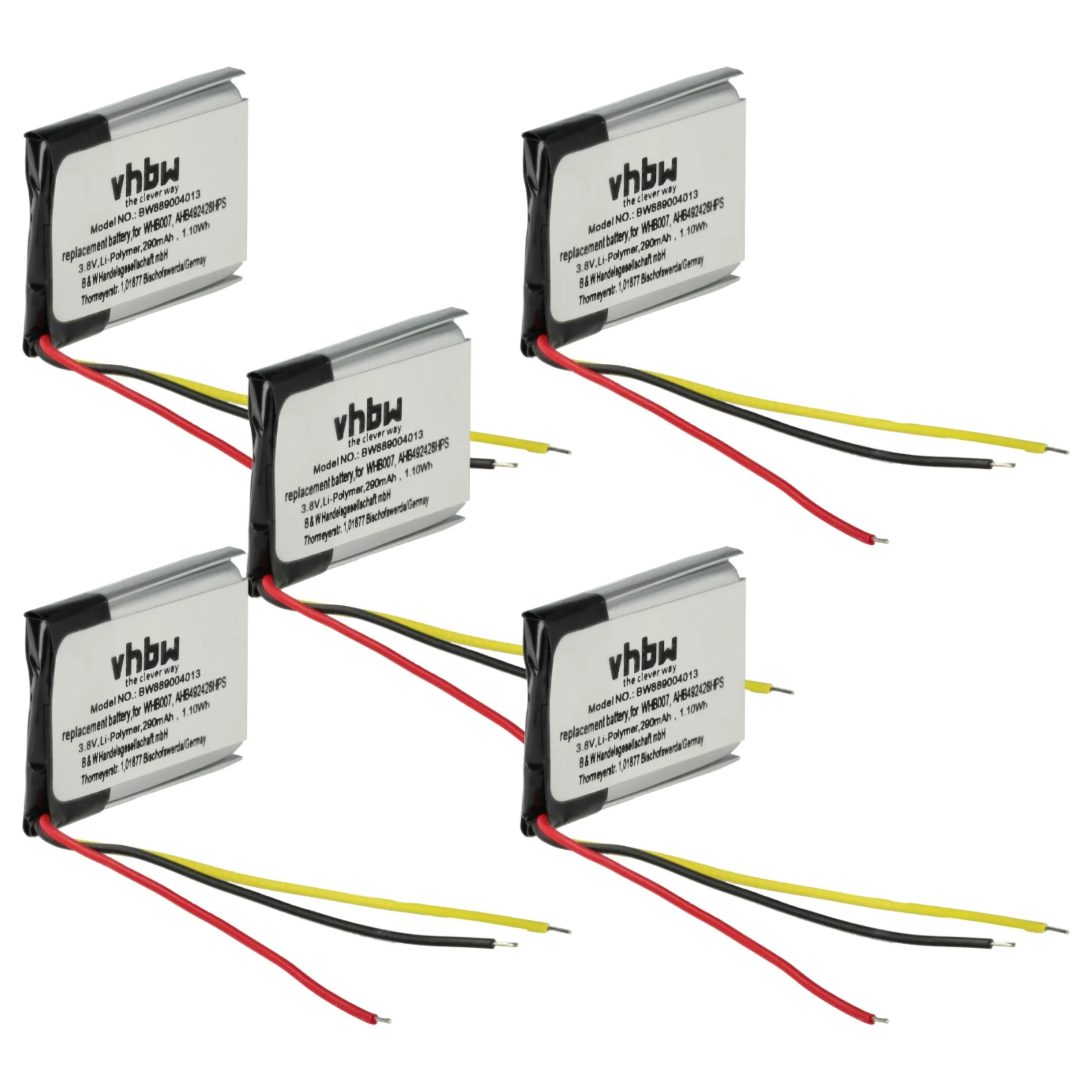 Batterie (5 pcs.) casque audio Jabra Engage 65, 75 - 290mAh 3,8V Li-ion