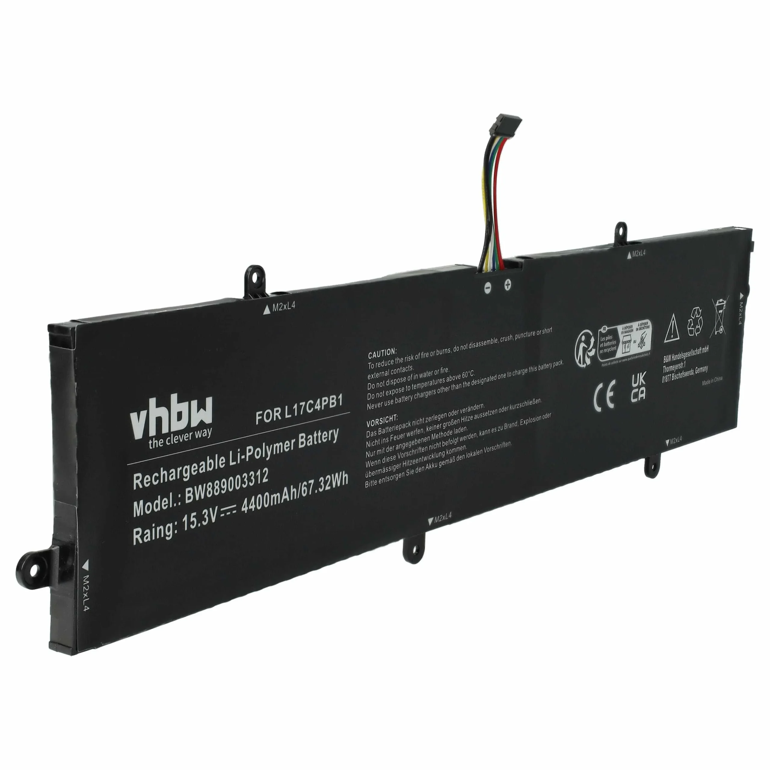 Batterie remplace Lenovo 5B10P35083, 5B10P35082 pour ordinateur portable Lenovo- 4400mAh 15,3V Li-polymère